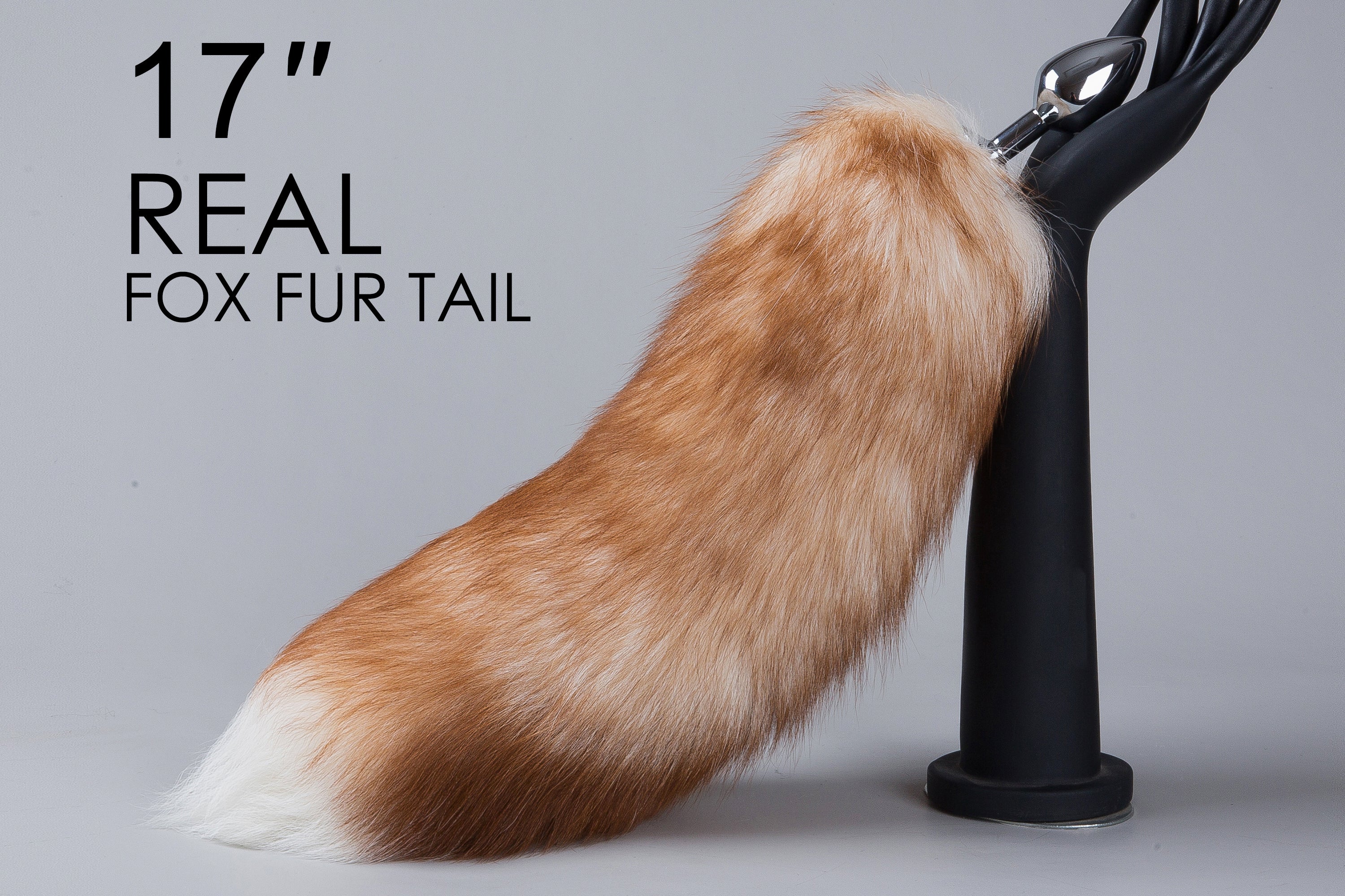brown real fox tail plug anal plug wolf tail butt plug kitten play fox tail buttplug anime cosplay sex toy sextoy for couple bdsm