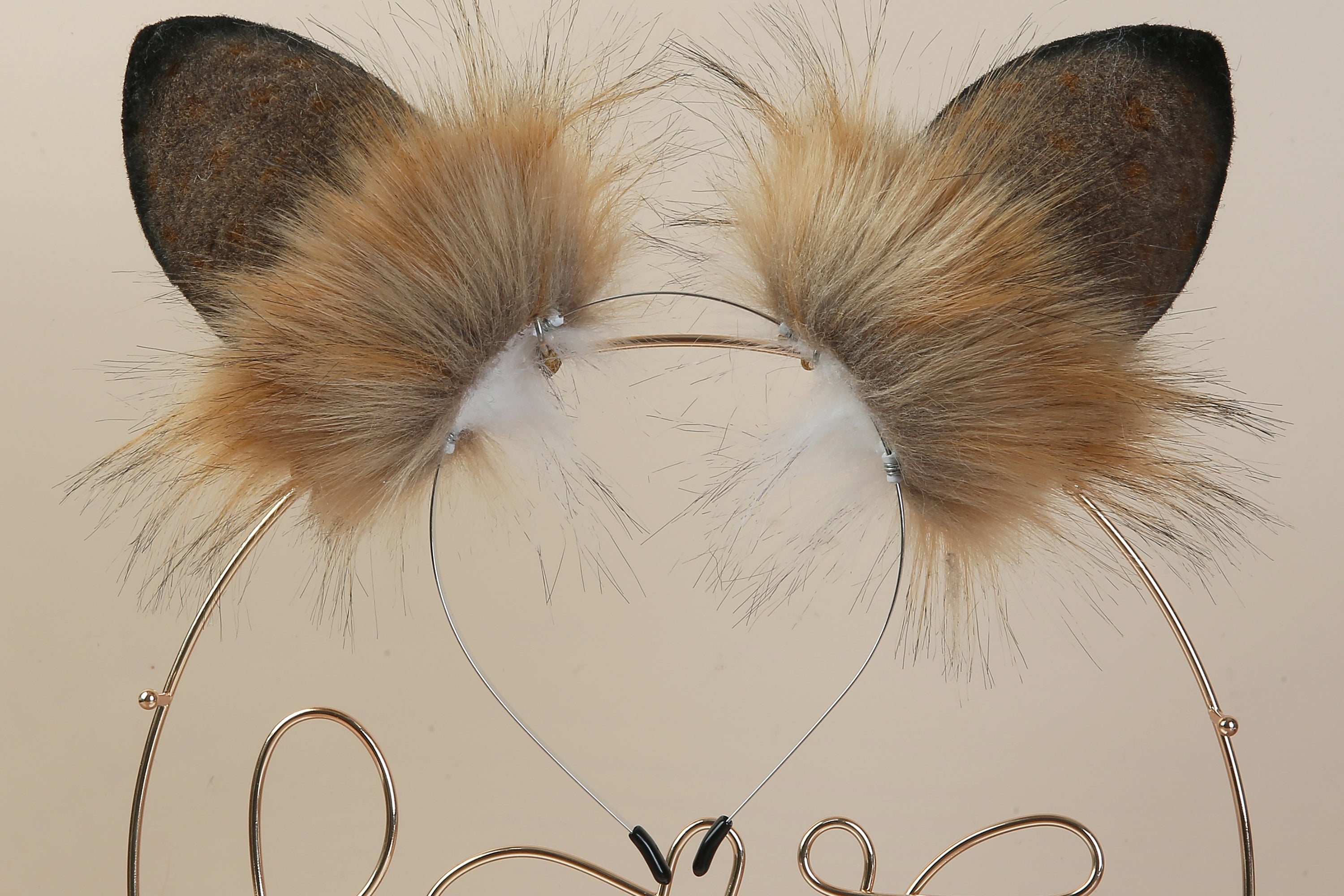 brown white bunny ear and tail plug set rabbit tail butt plug and ear cosplay bunny kemonomimi rabbit therian