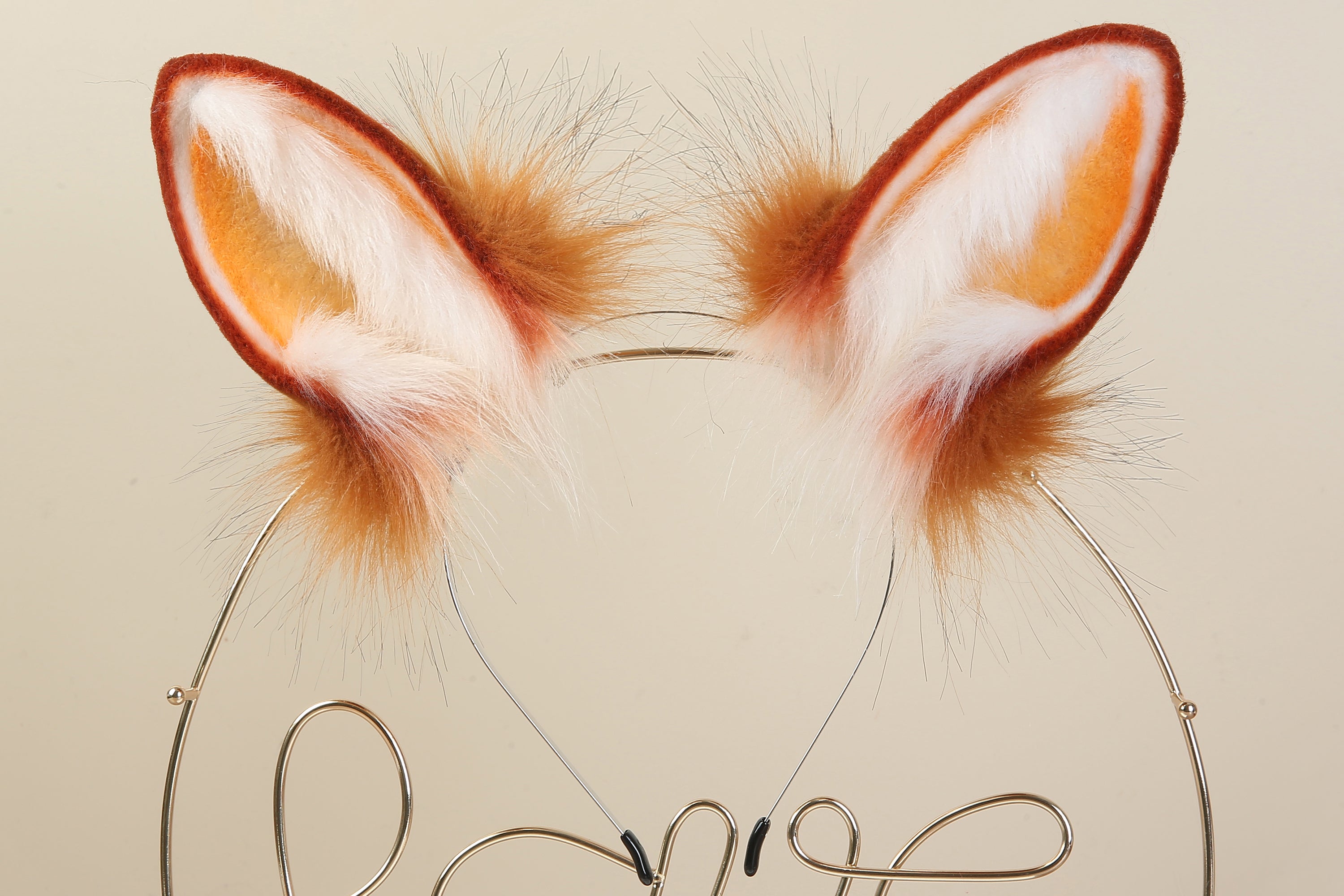 brown white bunny tail plug and ear set rabbit tail butt plug and ear cosplay rabbit kemonomimi bunny therian