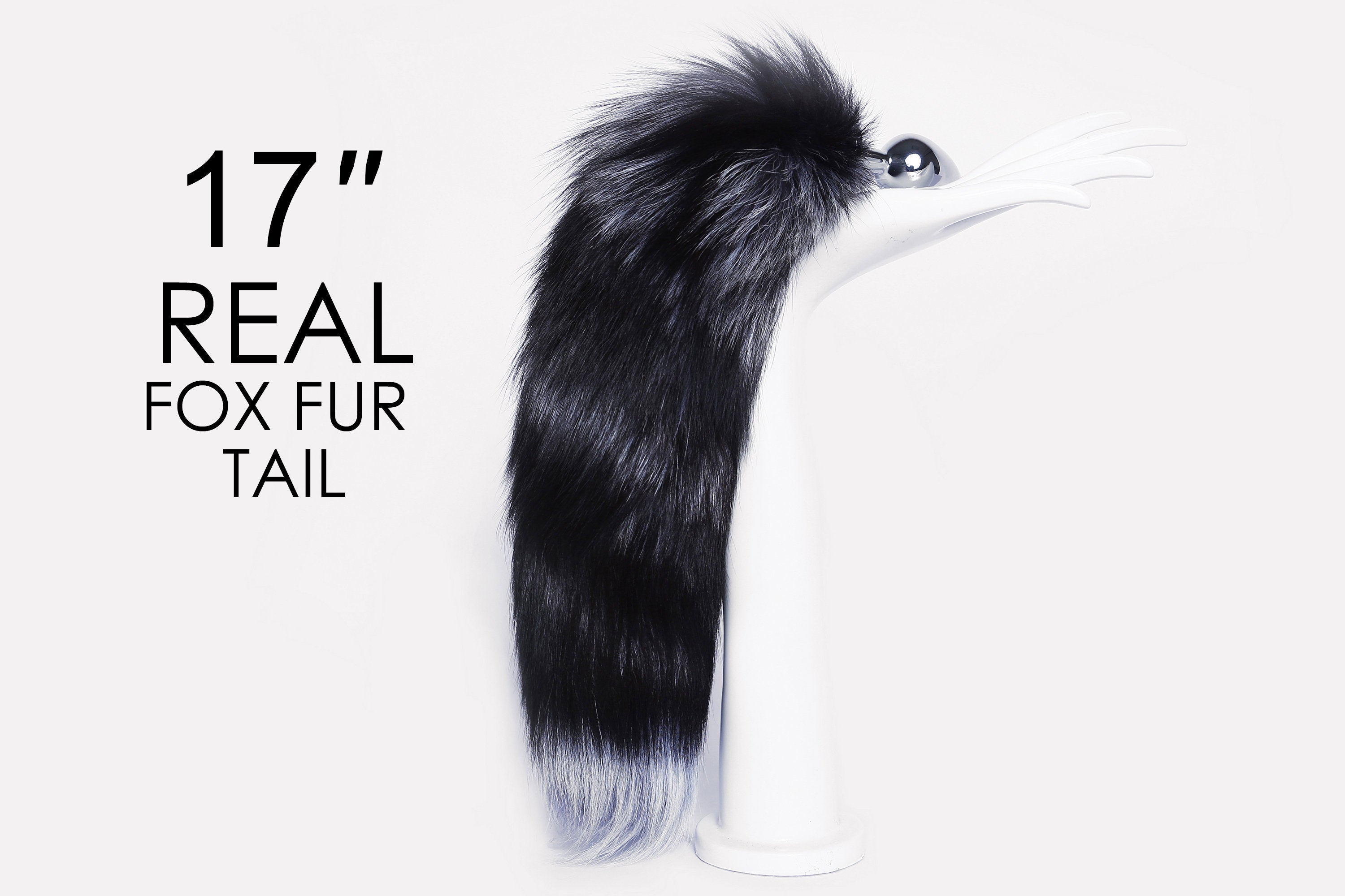 short fox tail plug - real fox tail butt plug tail - fox dildo anal plug - costume fox butt plug - fox fur tail plug - ddlg - sex toy
