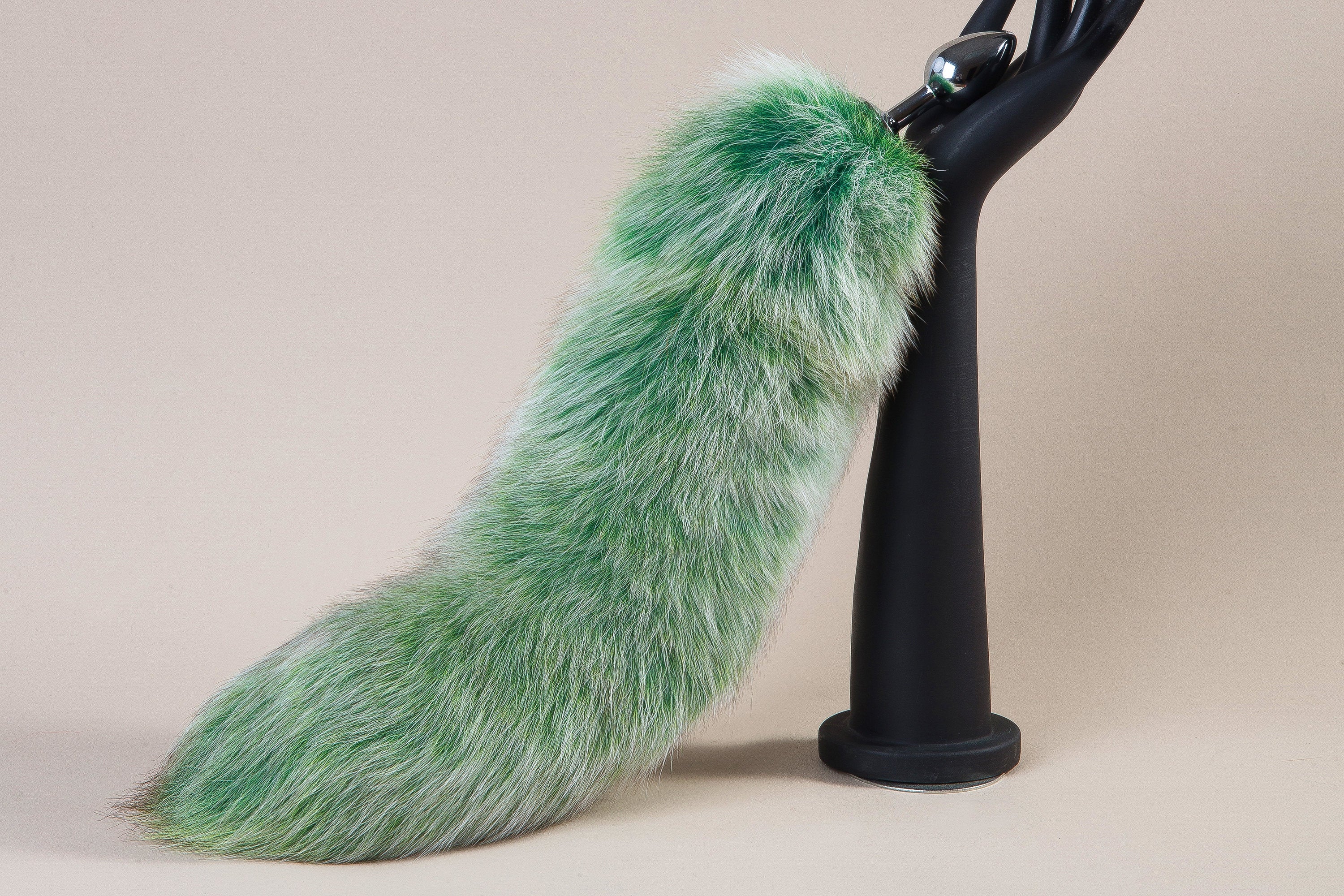 green fox tail butt plug bdsm butt plug fox dildo tail plug fox tail plug ass ddlg sex toys butt plug tail bondage cat tail plug anal