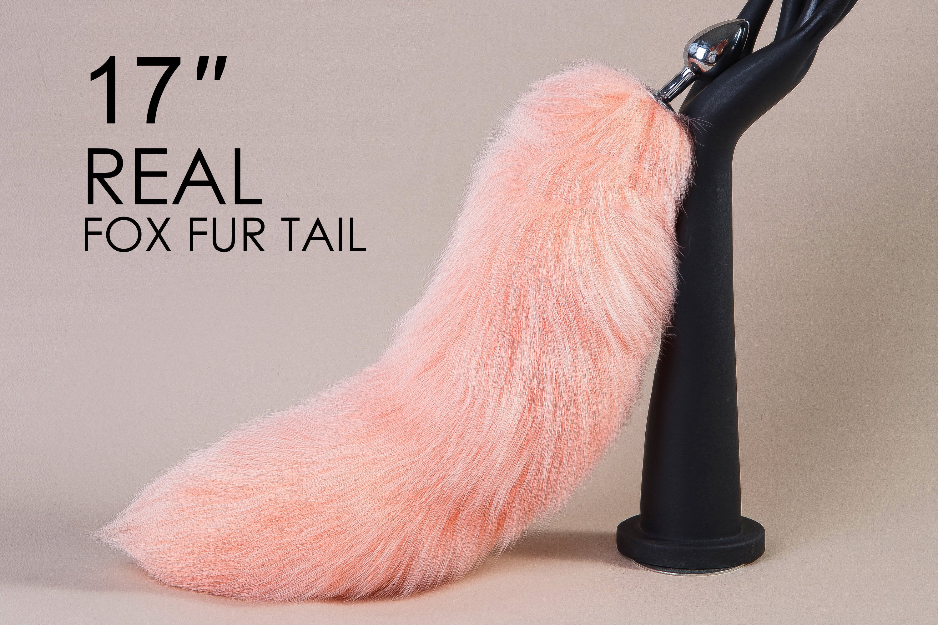 pink real fox tail plug detach tail butt plug tail buttplug sex toy bdsm toy fox fur tail plug anal plug ass plug animal cosplay ddlg