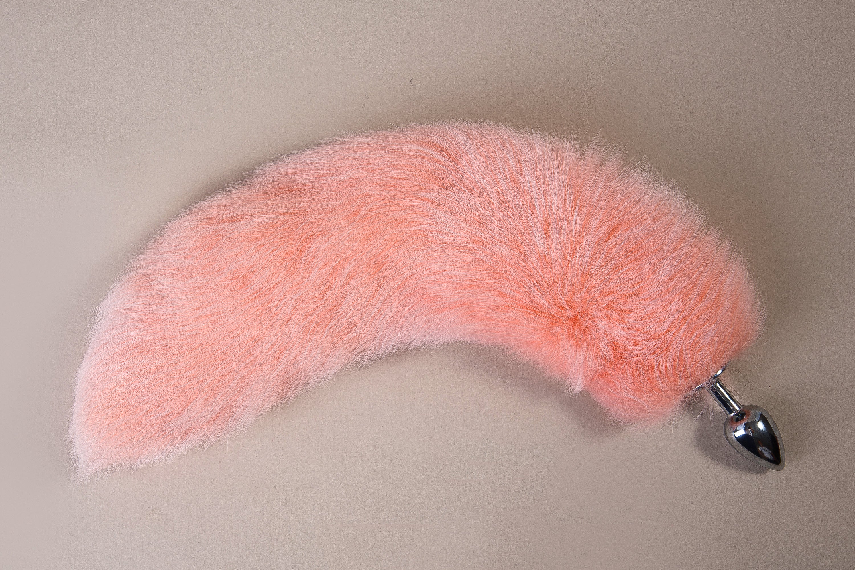 pink real fox tail plug detach tail butt plug tail buttplug sex toy bdsm toy fox fur tail plug anal plug ass plug animal cosplay ddlg
