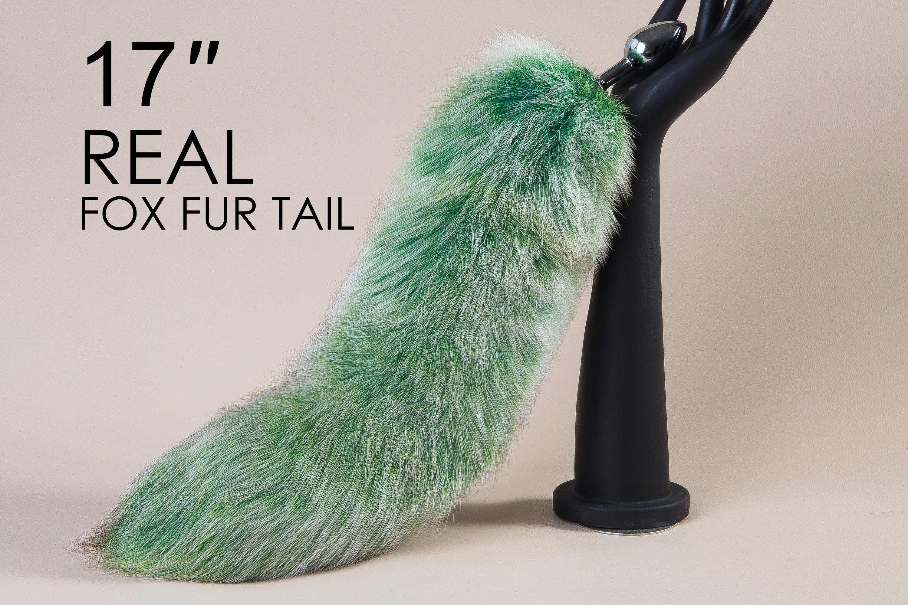 green fox tail butt plug bdsm butt plug fox dildo tail plug fox tail plug ass ddlg sex toys butt plug tail bondage cat tail plug anal
