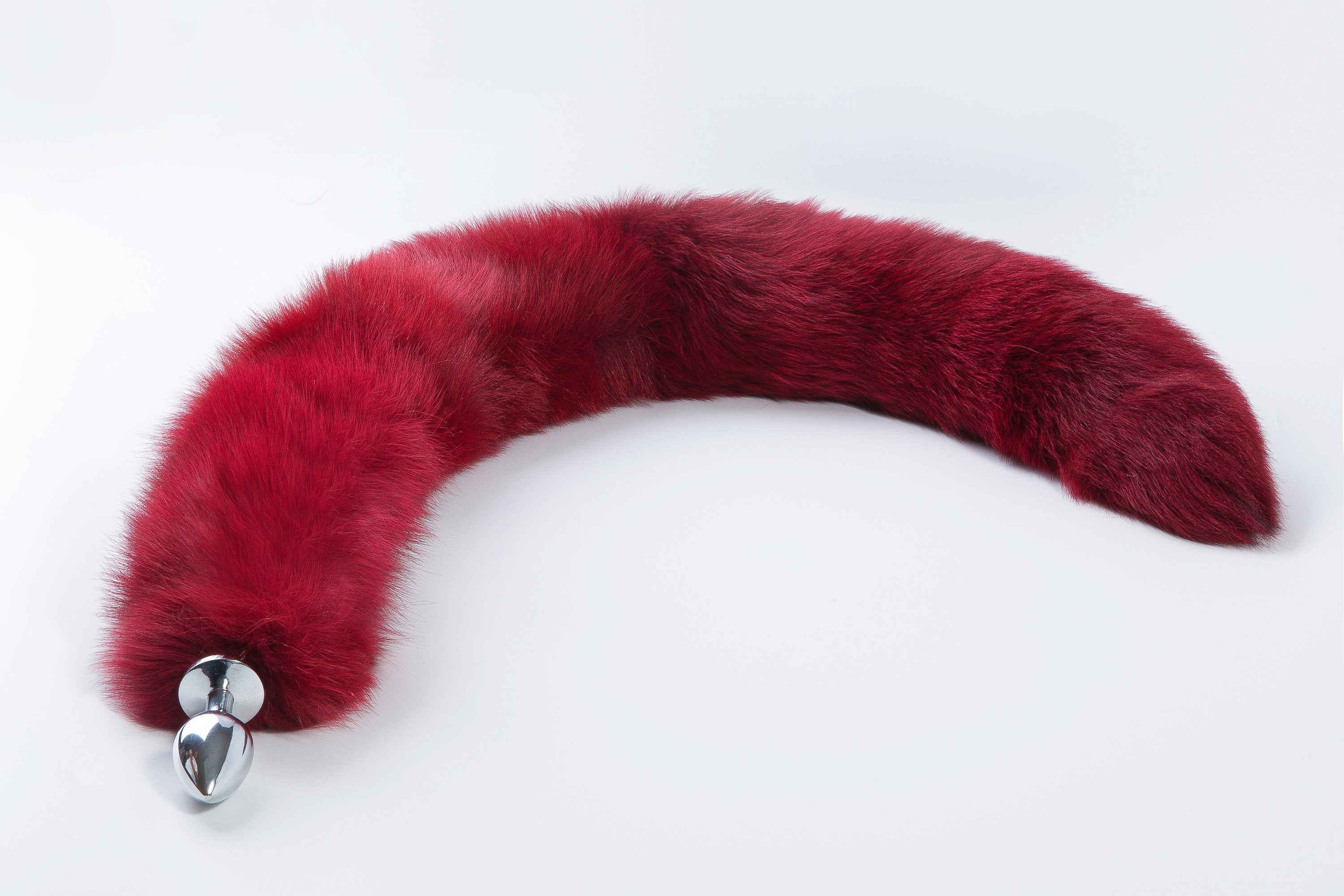 long tail butt plug tail sex toy dark red real fox tail plug wolf dildo bdsm tail buttplug anime cosplay anal plug ass plug ddlg