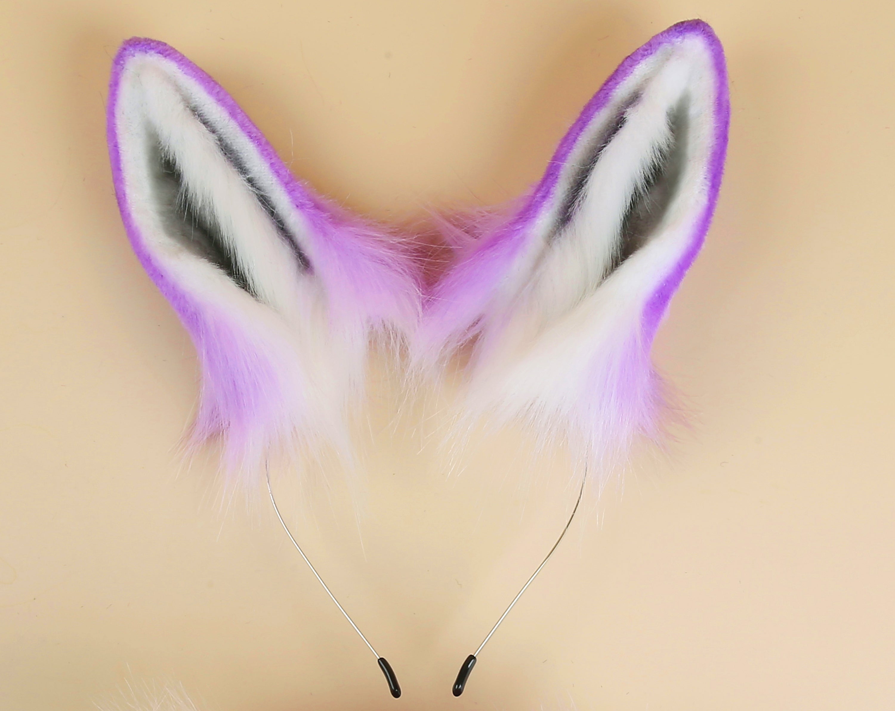 light purple bunny tail plug and ear set rabbit tail butt plug and ear anime cosplay bunny kemonomimi rabbit therian