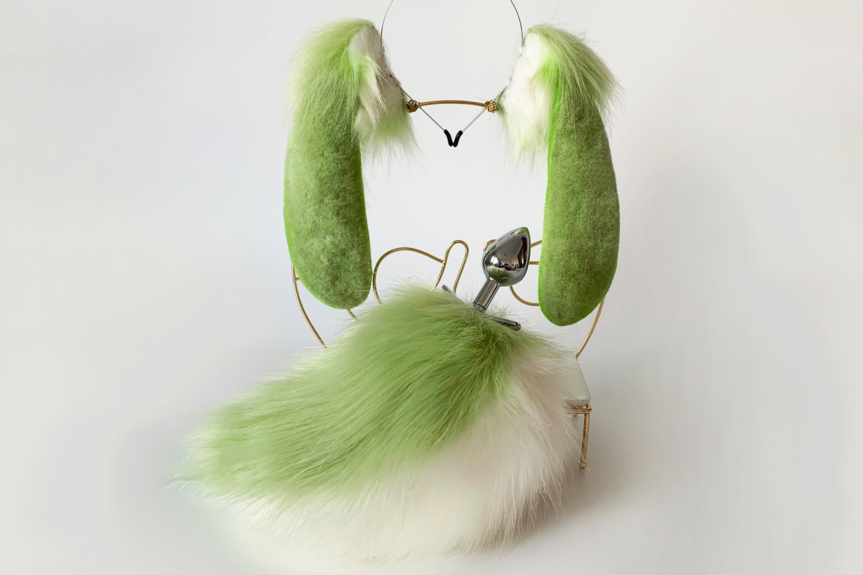 lop bunny ear and tail plug set bunny petplay rabbit ear and tail butt plug bunny kemonomimi rabbit therian