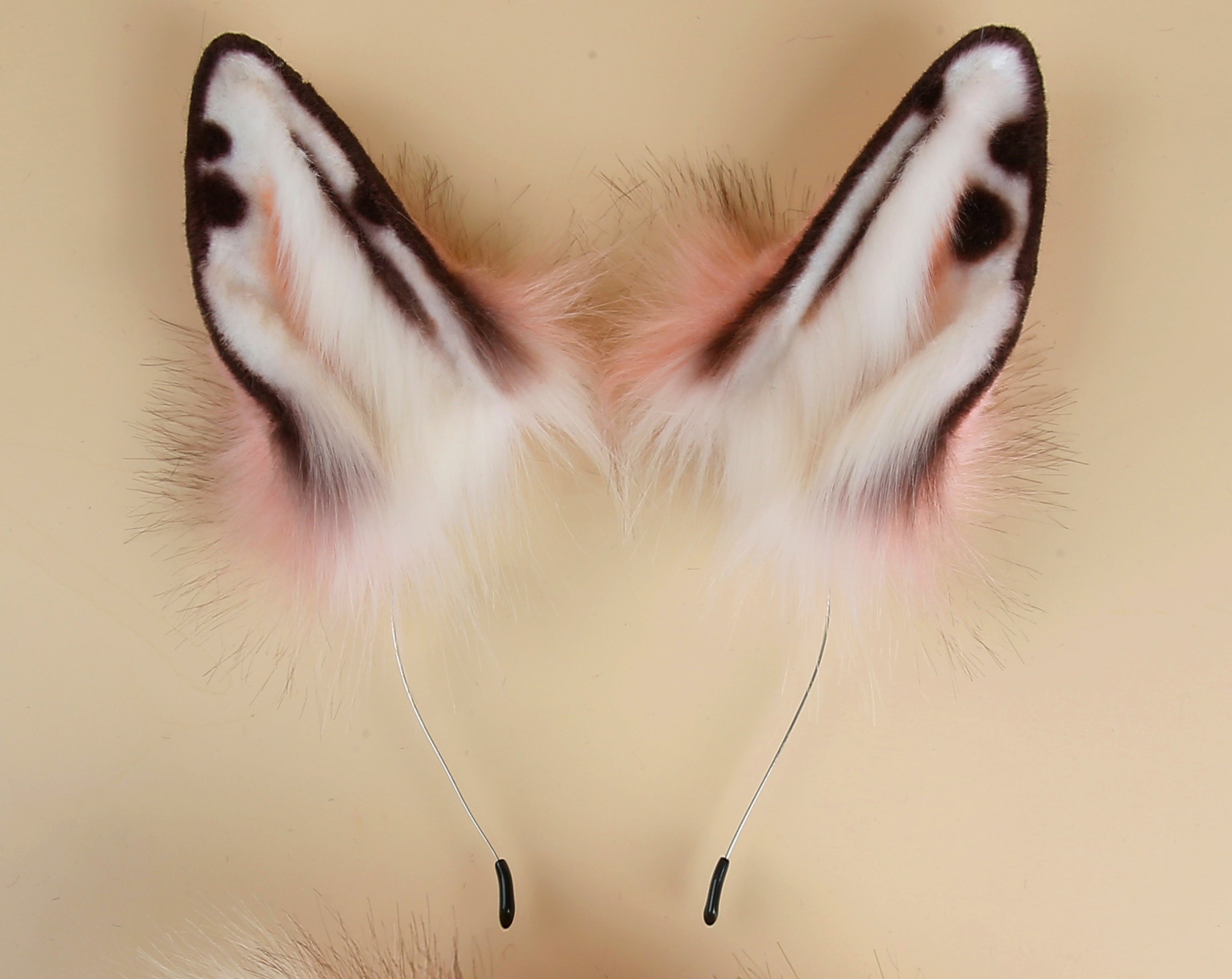 pink bunny ear and tail plug set rabbit ear and tail bunny kemonomimi rabbit therian