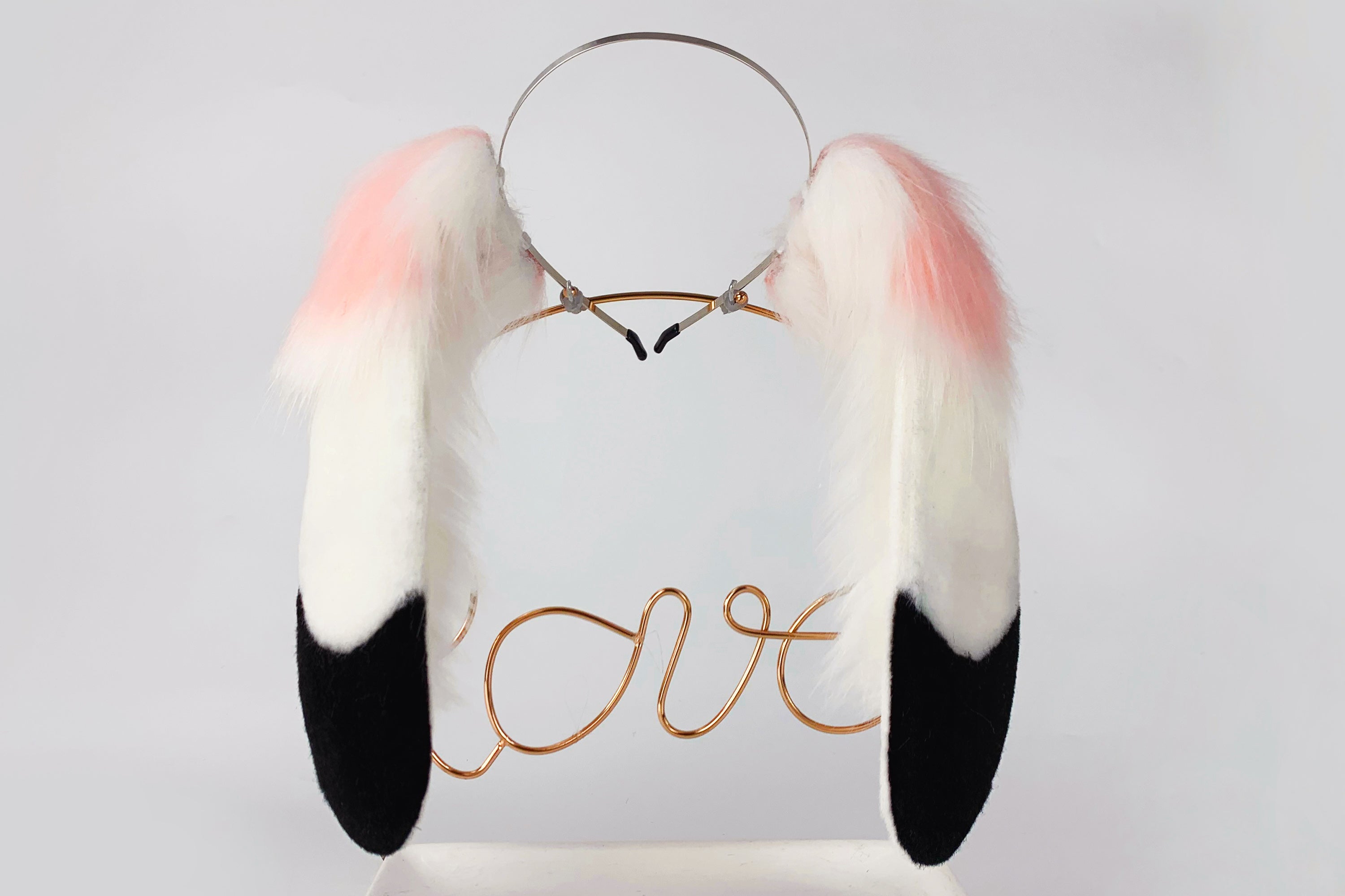 pink lop bunny ear and tail plug rabbit ear and tail butt plug bunny cosplay rabbit kemonomimi bunny play