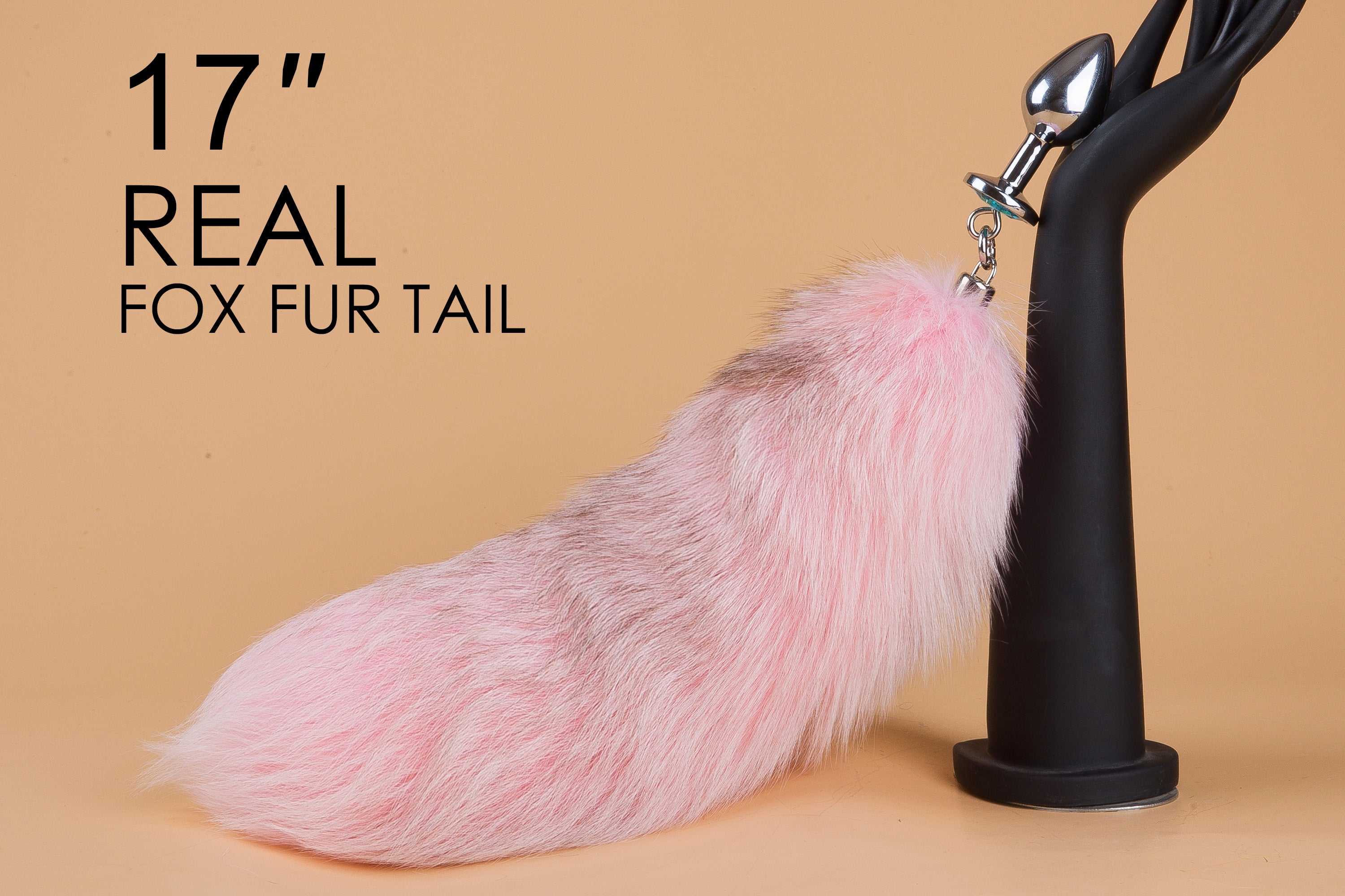 pink real fox tail butt plug wolf tail plug ass anal plug tail buttplug tail kitten play sex toy bdsm anime cosplay petplay bondage