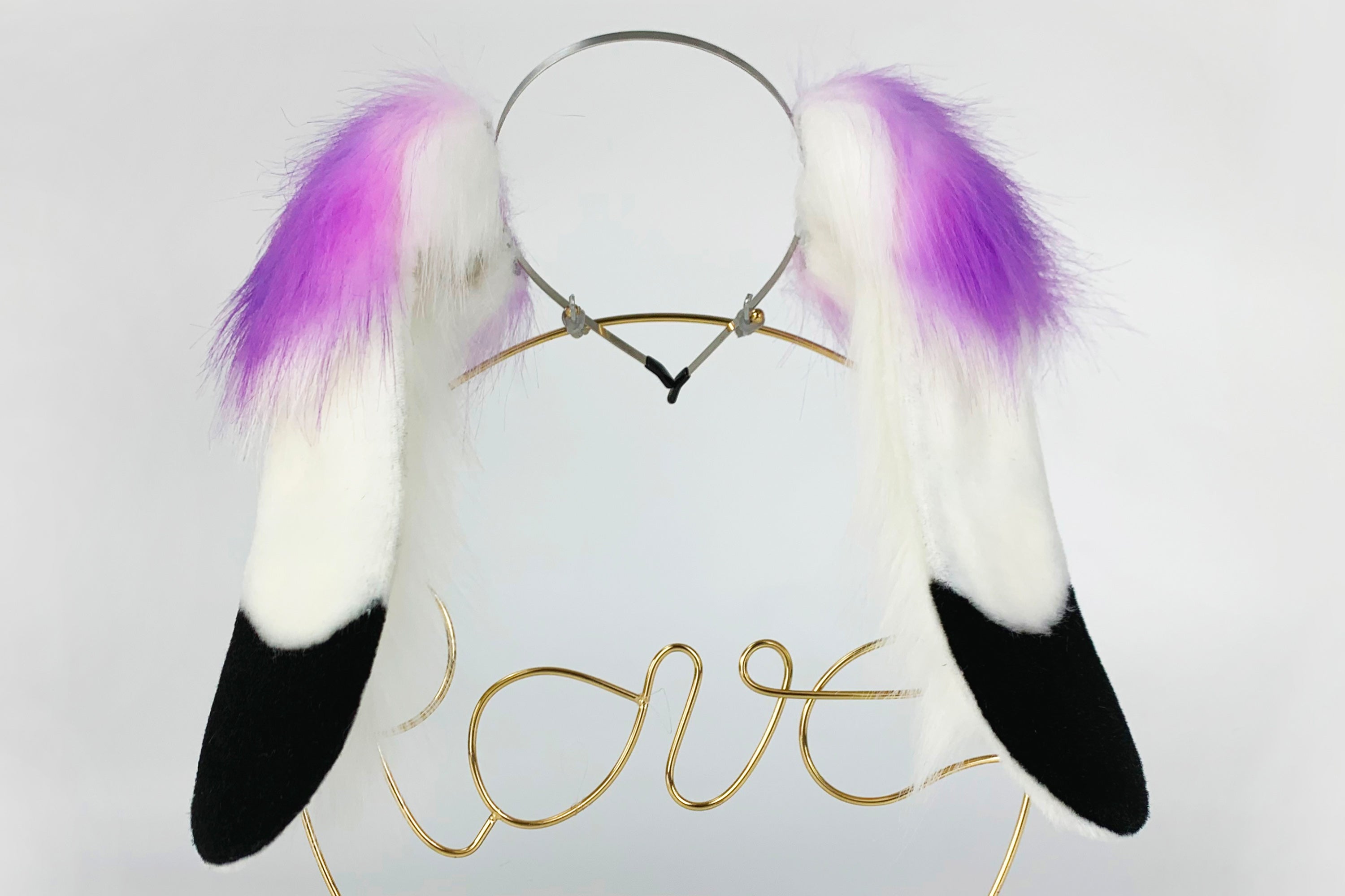 purple lop bunny ear and tail plug set bunny petplay ear and tail butt plug set realistic rabbit tail plug and ear set bunny cosplay mature