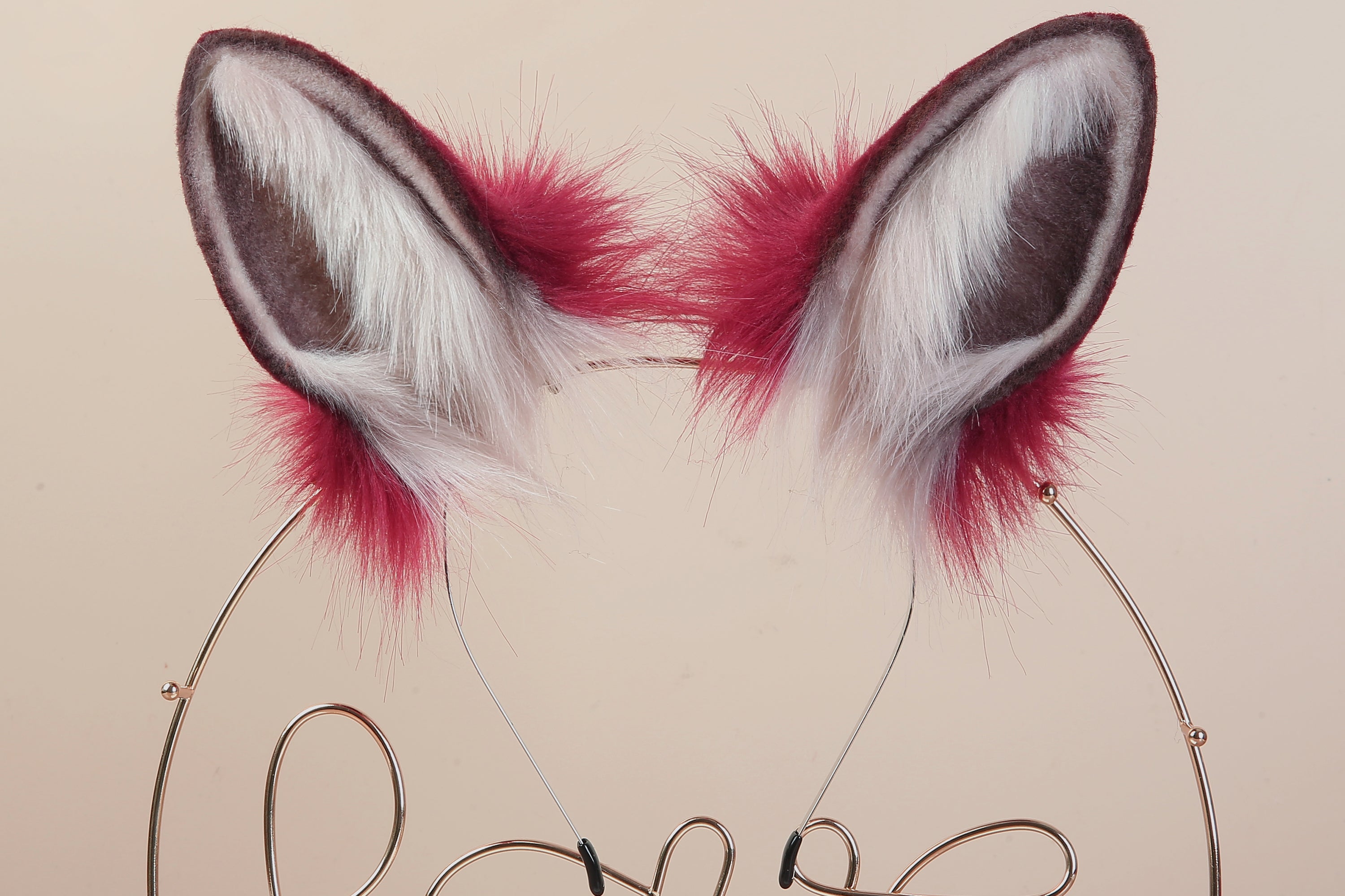 rose red bunny ear and tail plug rabbit tail butt plug and ear anime cosplay bunny kemonomimi rabbit therian