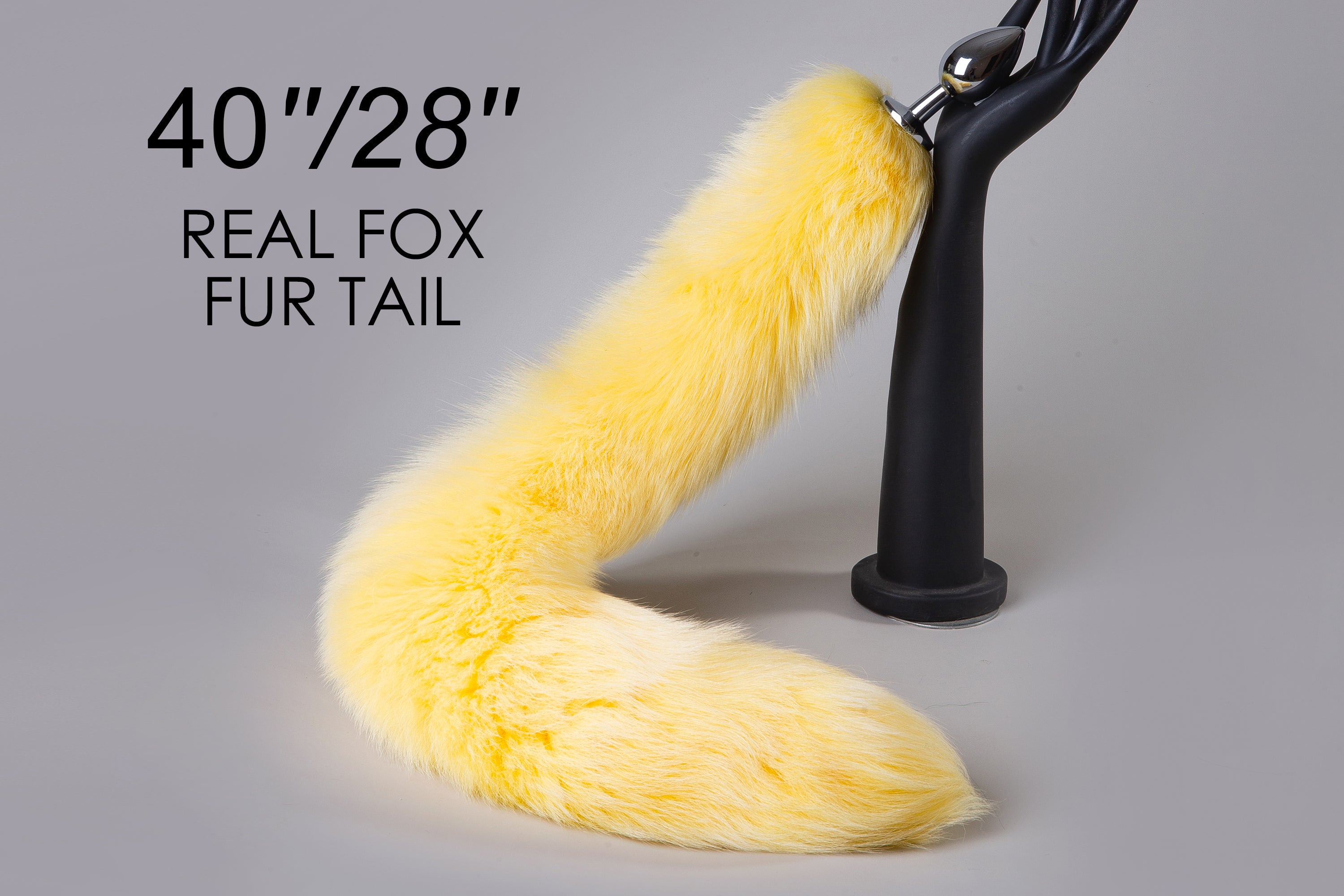 yellow fox tail plug wolf tail butt plug tail anal plug fox tail buttplug wolf dildo sex toy bdsm bondage anime cosplay petplay ddlg