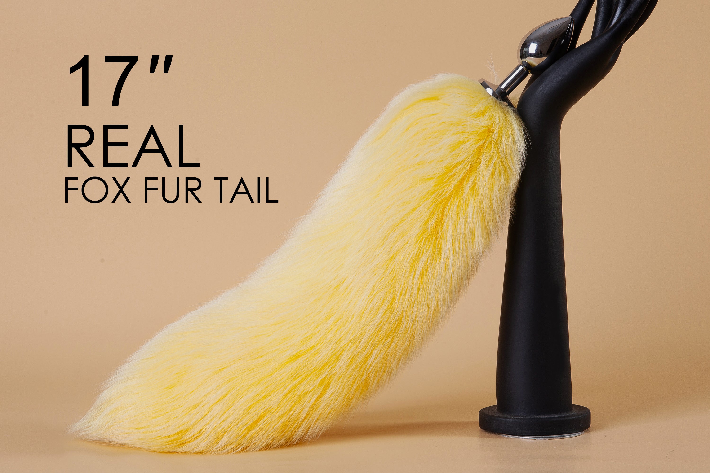 yellow real fur fox tail butt plug tail buttplug fox tail plug wolf anal plug sextoy for couple bdsm wolf dildo anime cosplay petplay