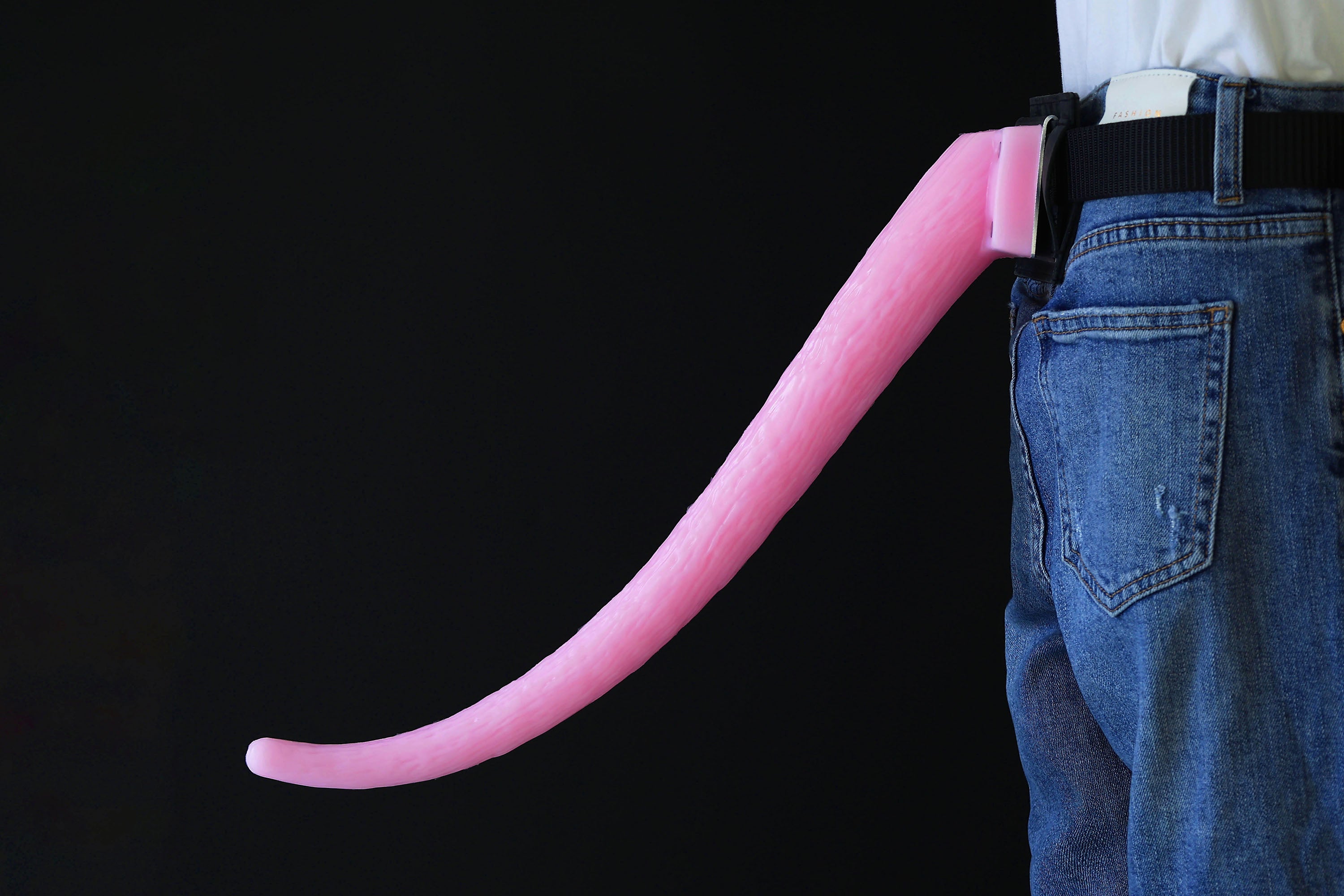 Hypermotion tail silicone core with secure leather holster hyper motion tail wagging tail kemonomimi therian silicone core tail supermotion