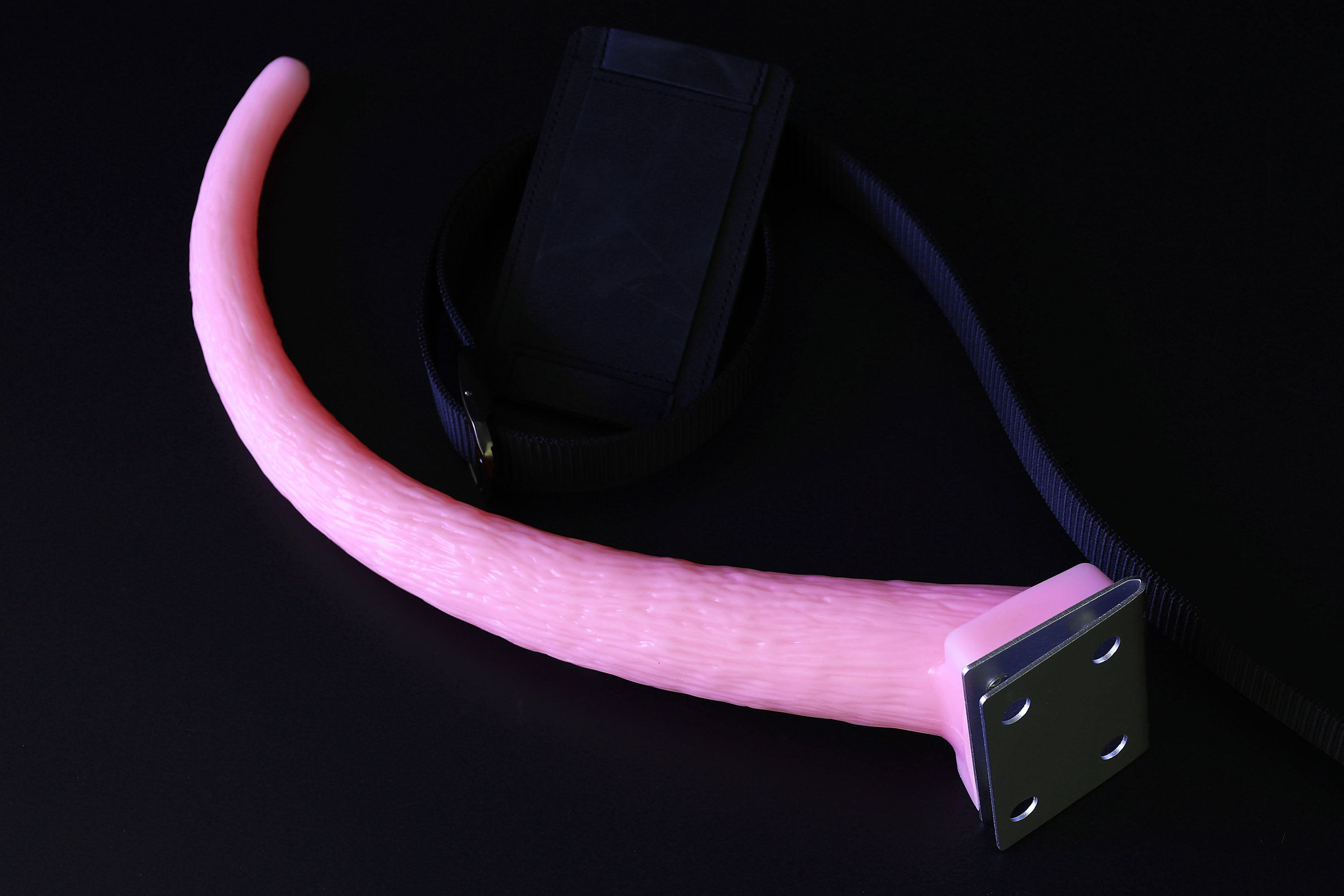 Hypermotion tail silicone core with secure leather holster hyper motion tail wagging tail kemonomimi therian silicone core tail supermotion