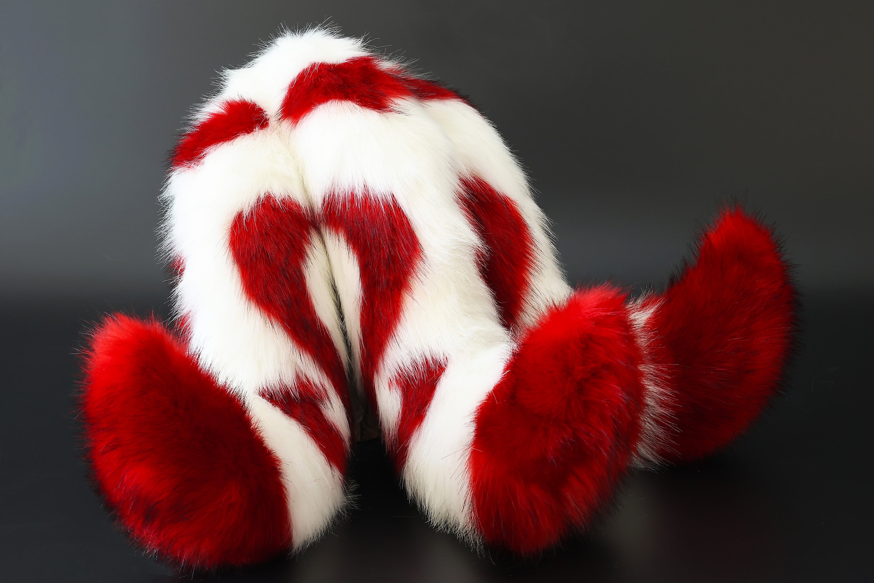 3 tailed kitsune tail and ear faux fur white red 3 fox tails and ears kitten ear and tail butt plug wolf ear and tail anime cosplay role play