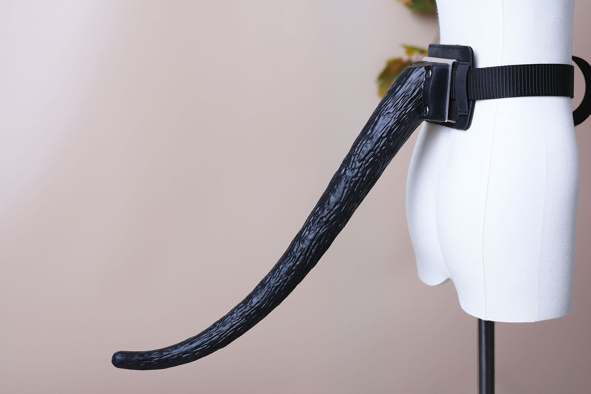 Hypermotion tail silicone core with secure leather holster hyper motion tail wagging tail kemonomimi therian silicone core tail supermotion