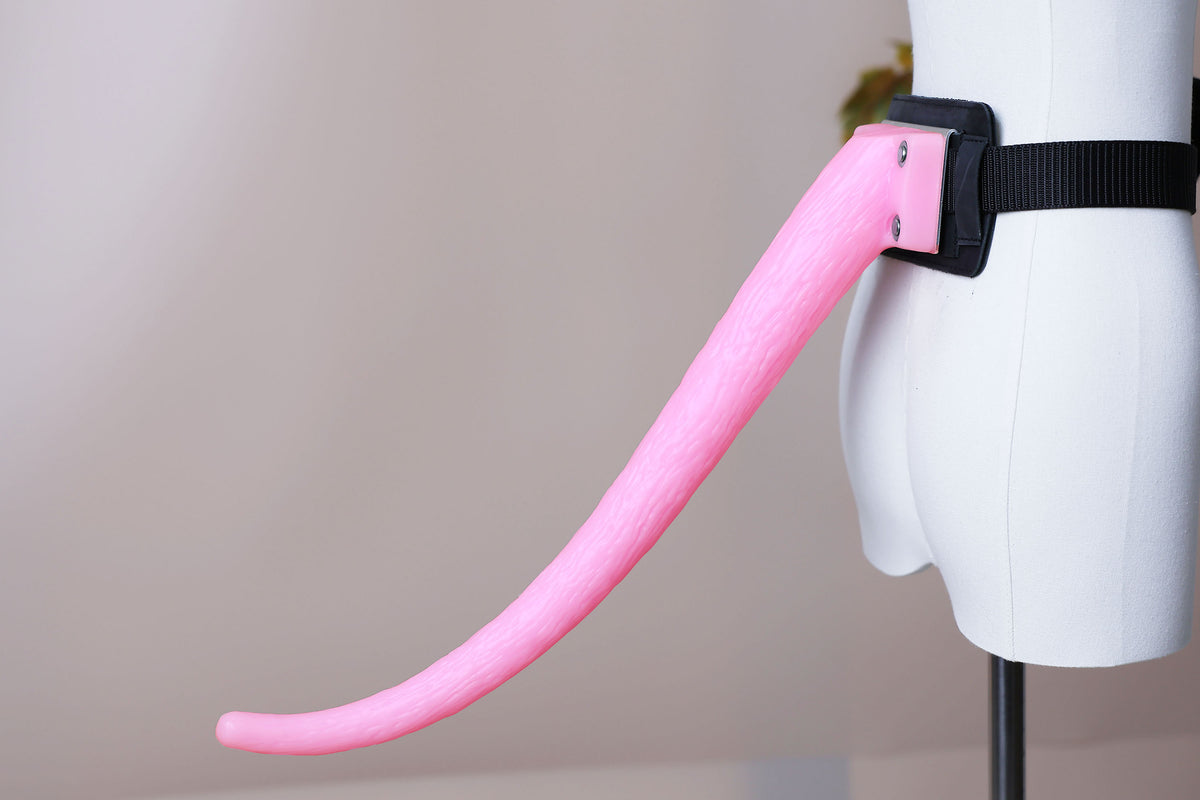 Hypermotion tail silicone core with secure leather holster hyper motion tail wagging tail kemonomimi therian silicone core tail supermotion