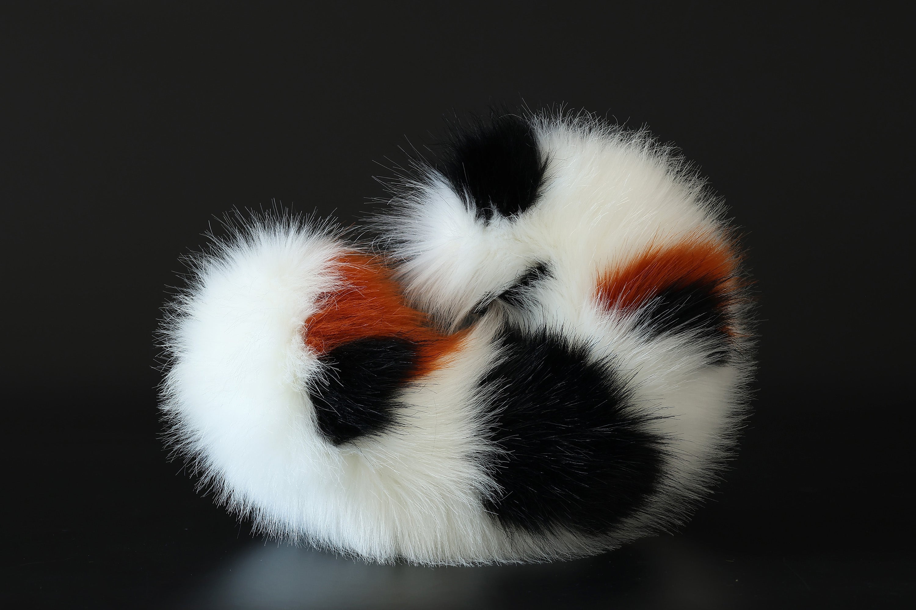 Calico shepherd dog tail and ear faux fur splicing Shiba Inu dog ear and tail butt plug anime cosplay therian puppy ear tail puppy girl kemonomimi puppyboy