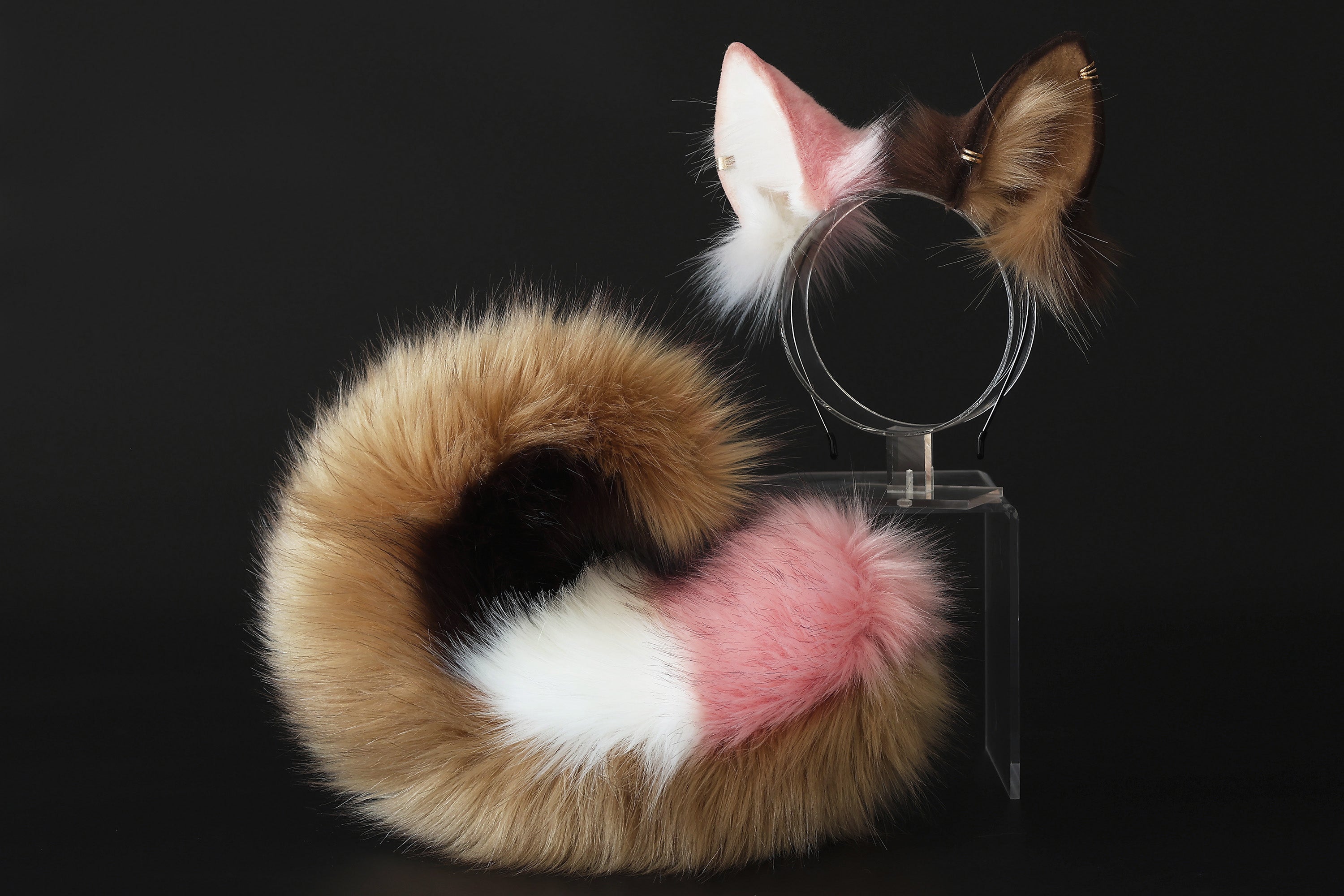 Faux fur shepherd dog tail and ear shiba Inu dog ear and tail butt plug anime cosplay therian puppy ear and tail puppy girl kemonomimi puppy play