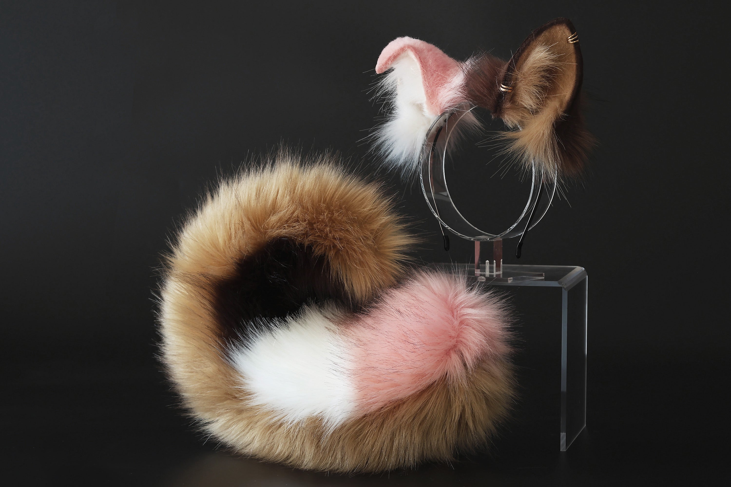 Faux fur shepherd dog tail and ear shiba Inu dog ear and tail butt plug anime cosplay therian puppy ear and tail puppy girl kemonomimi puppy play