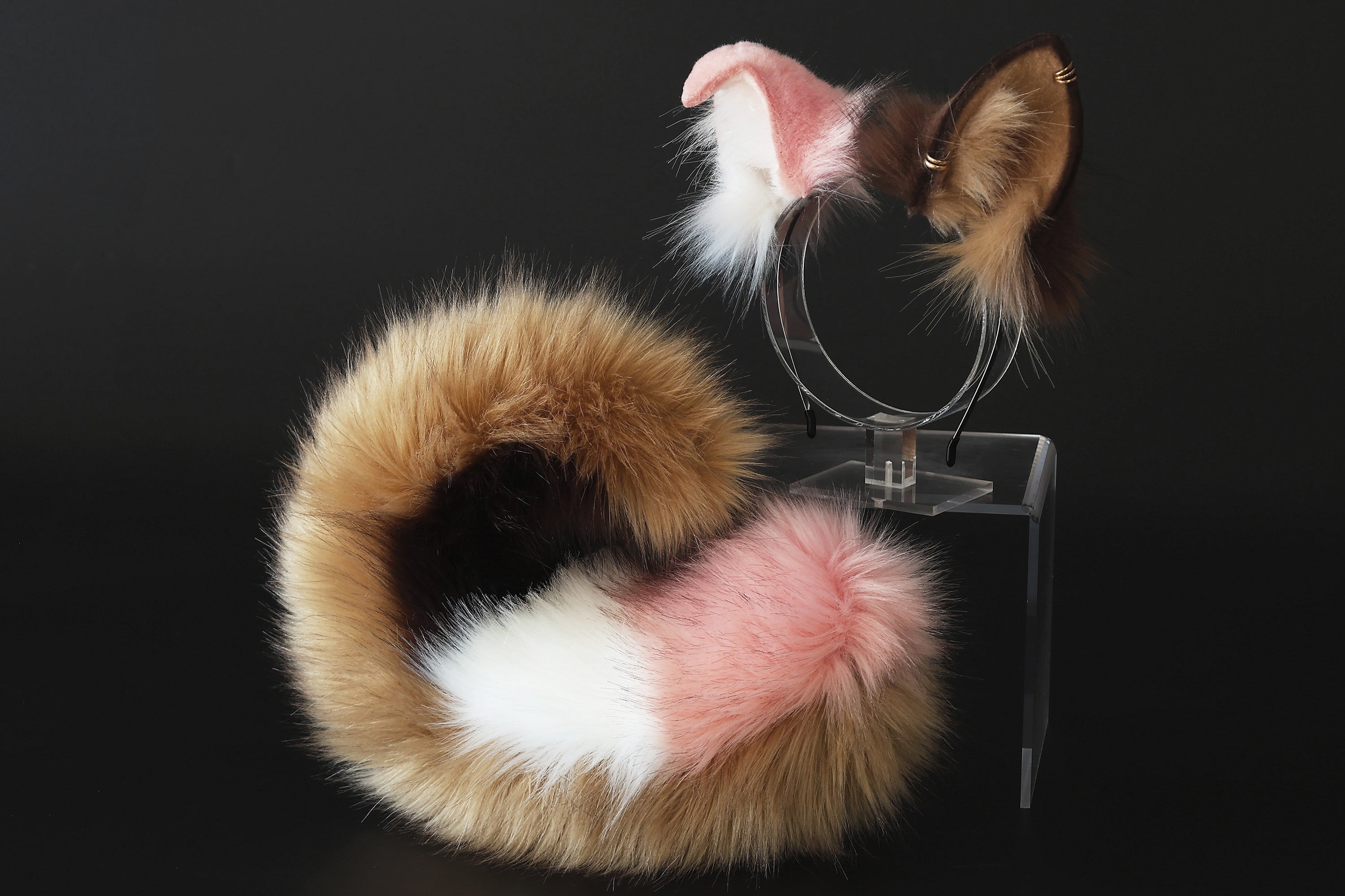 Faux fur shepherd dog tail and ear shiba Inu dog ear and tail butt plug anime cosplay therian puppy ear and tail puppy girl kemonomimi puppy play