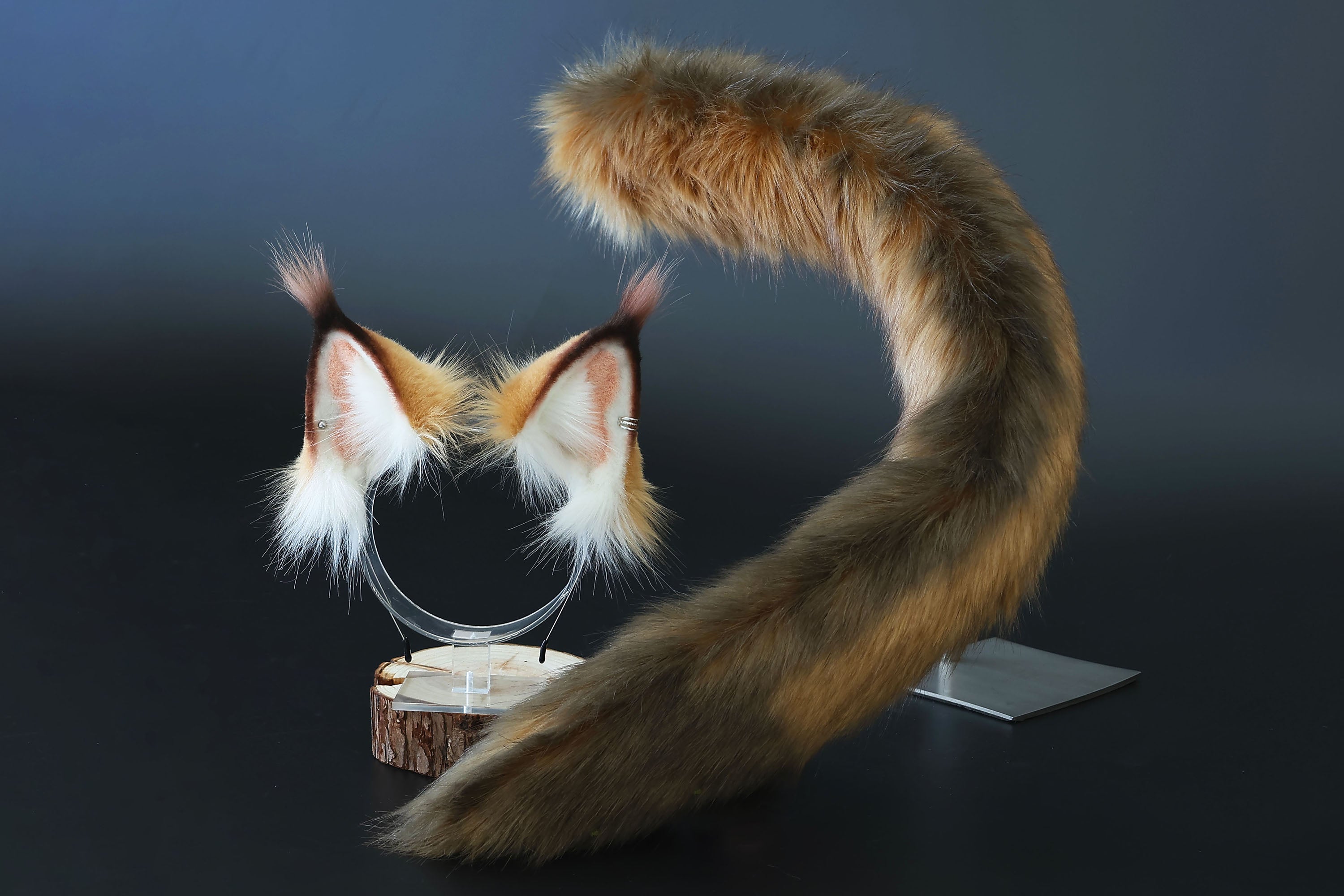Somali cat ears and tail lynx cat tail and ears kemonomimi kitten tail and ear kitten therian anime cosplay jungle cat ears and tail butt plug