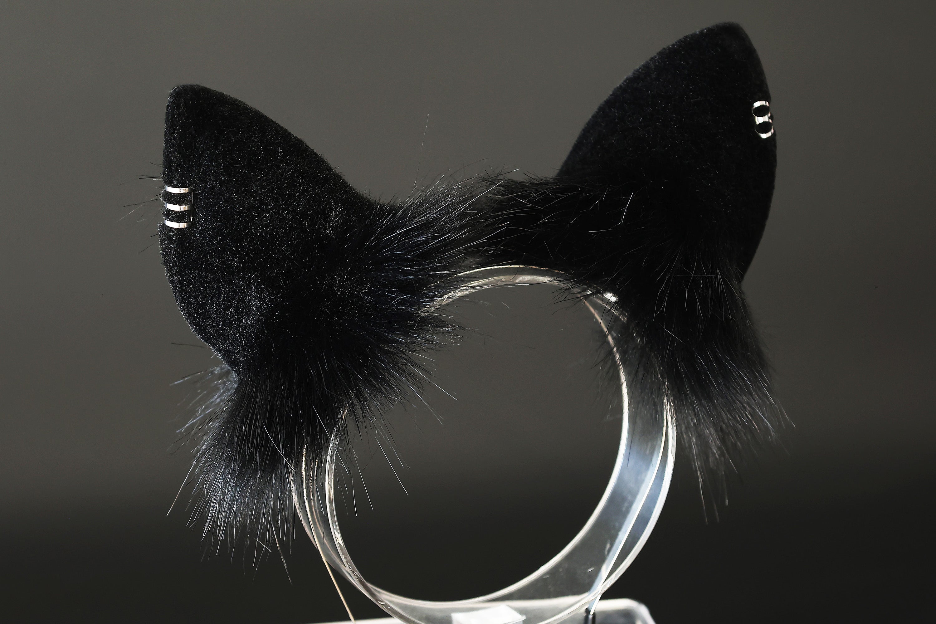 Black faux fur shepherd dog tail and ear set shiba Inu dog ear and tail plug curved puppy tail anime cosplay  puppy play halloween gift