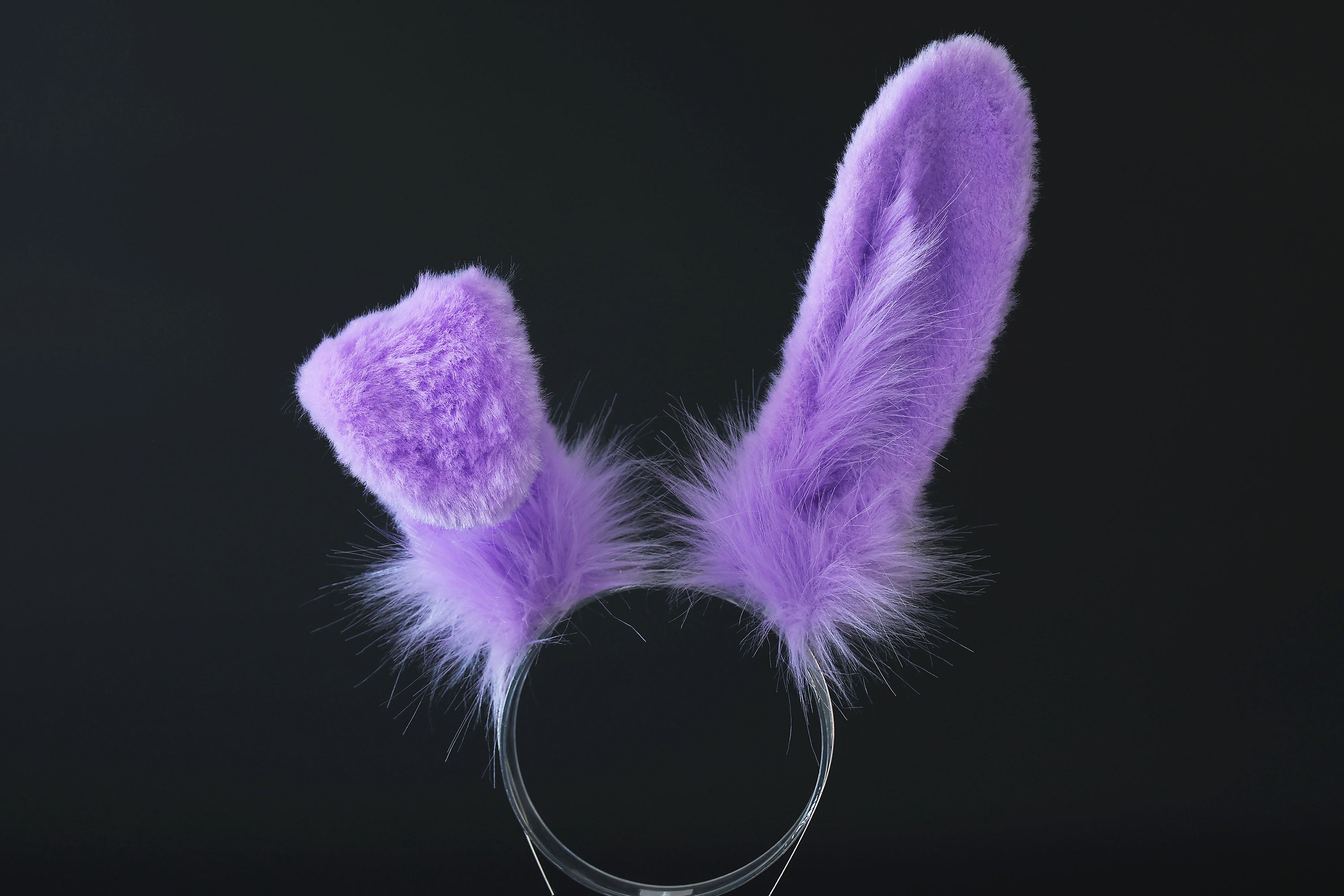 Purple faux fur bunny ear and tail bendable bunny ear cosplay rabbit ear and tail anime cosplay rabbit kemonomimi bunny therian