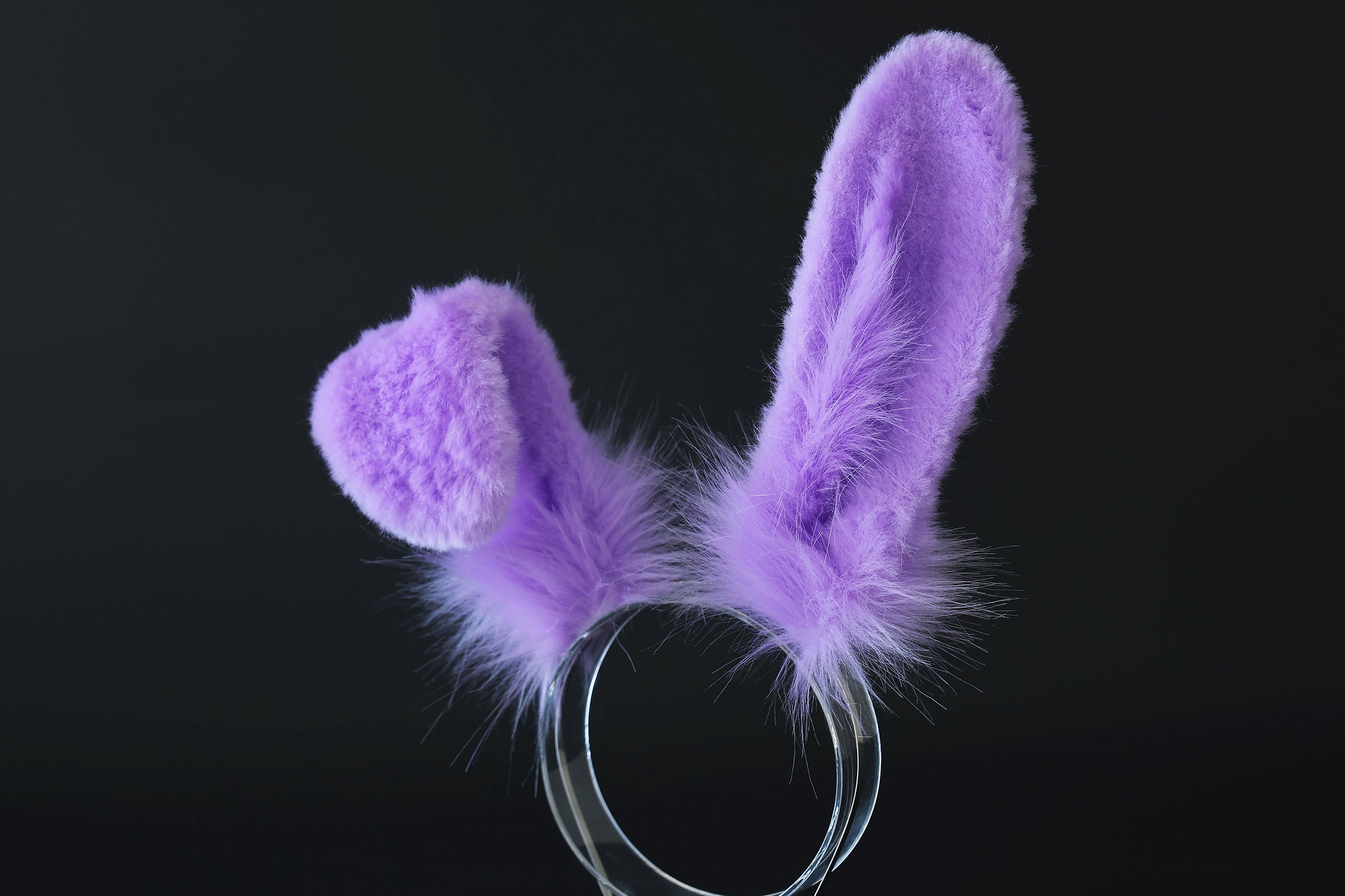 Purple faux fur bunny ear and tail bendable bunny ear cosplay rabbit ear and tail anime cosplay rabbit kemonomimi bunny therian