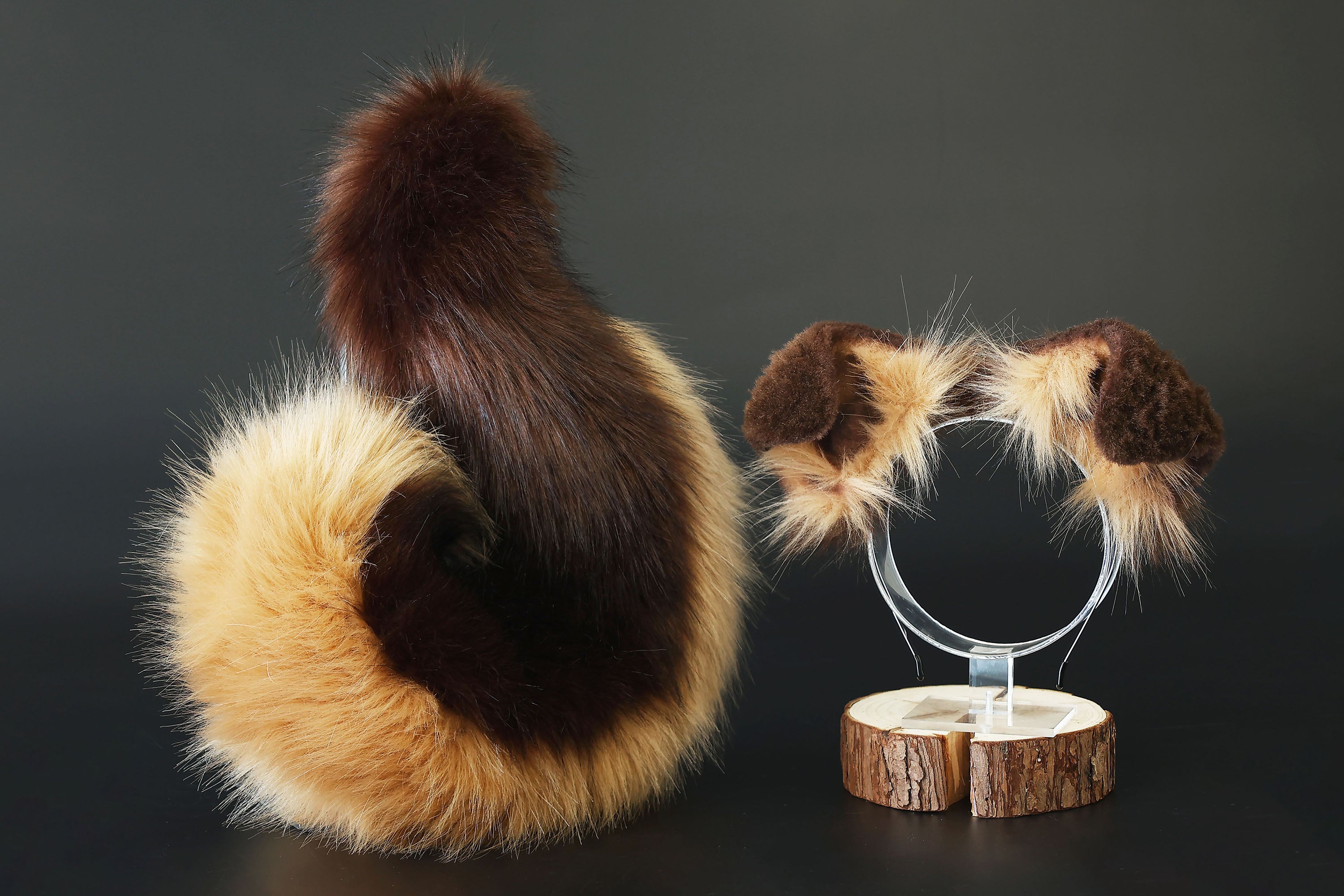 Brown Blonde puppy ear and tail plug set kemonomimi Shepherd dog ear and tail plug set Shiba Inu dog ear and tail butt plug set cosplay petplay puppy play