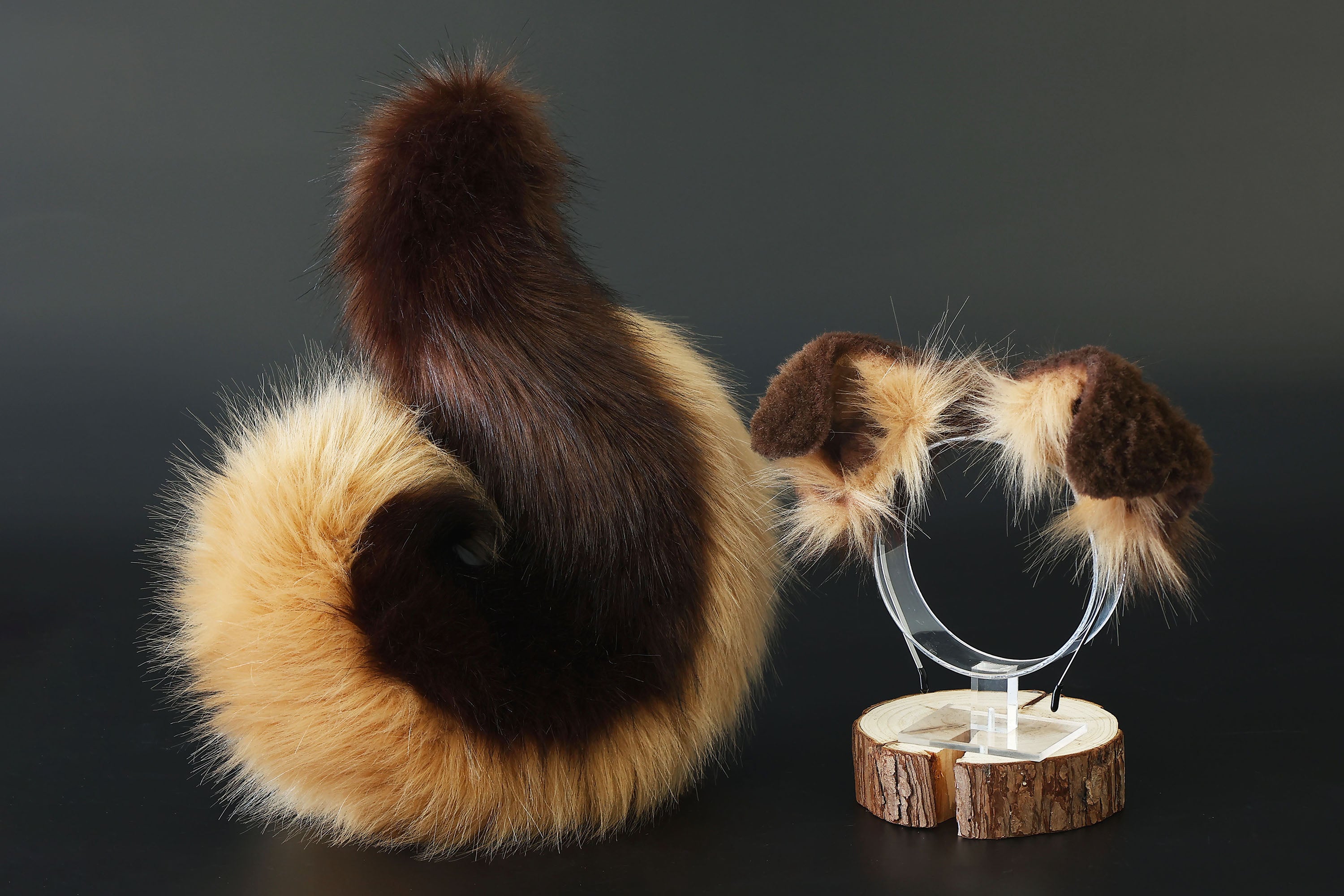 Brown Blonde puppy ear and tail plug set kemonomimi Shepherd dog ear and tail plug set Shiba Inu dog ear and tail butt plug set cosplay petplay puppy play