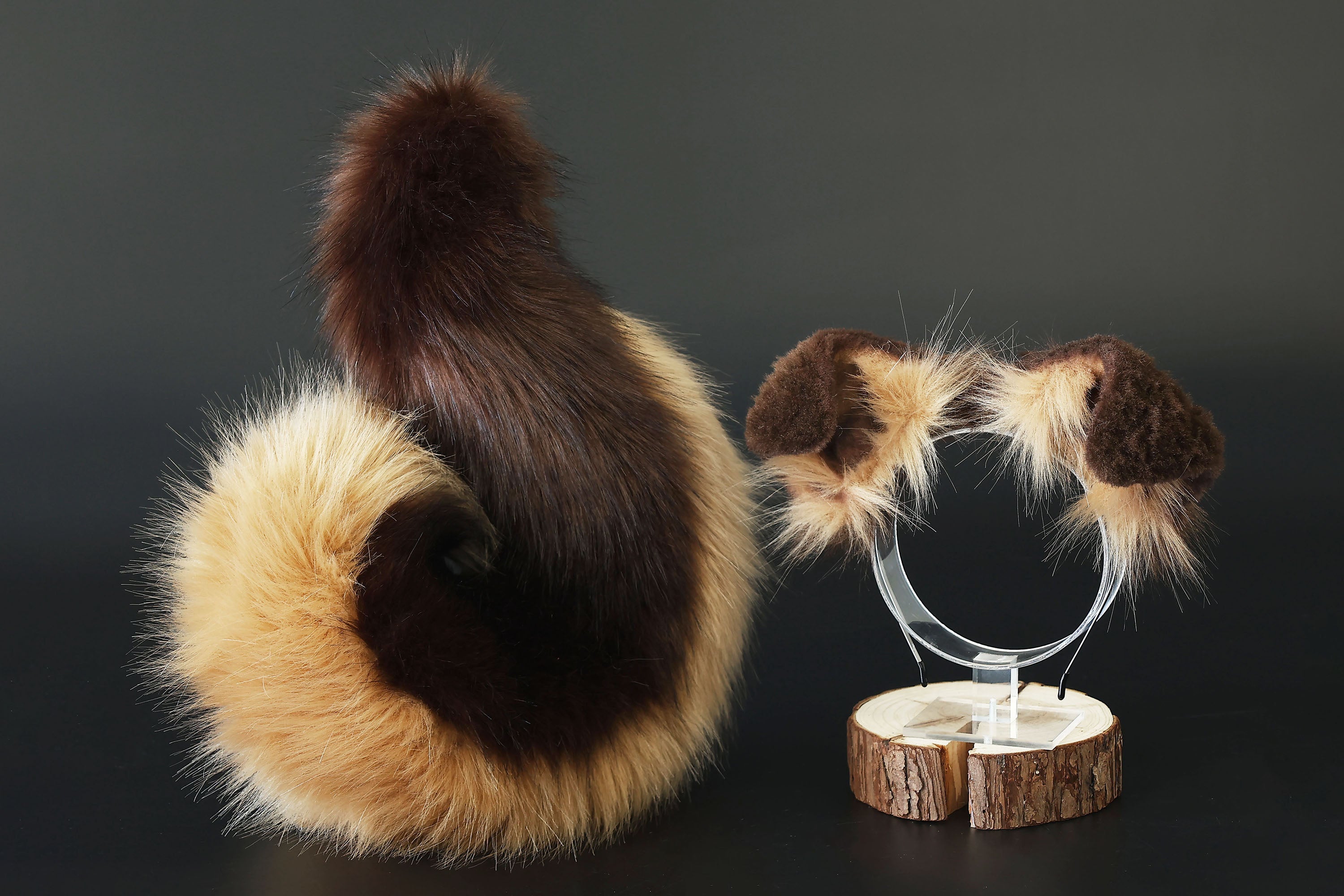 Brown Blonde puppy ear and tail plug set kemonomimi Shepherd dog ear and tail plug set Shiba Inu dog ear and tail butt plug set cosplay petplay puppy play
