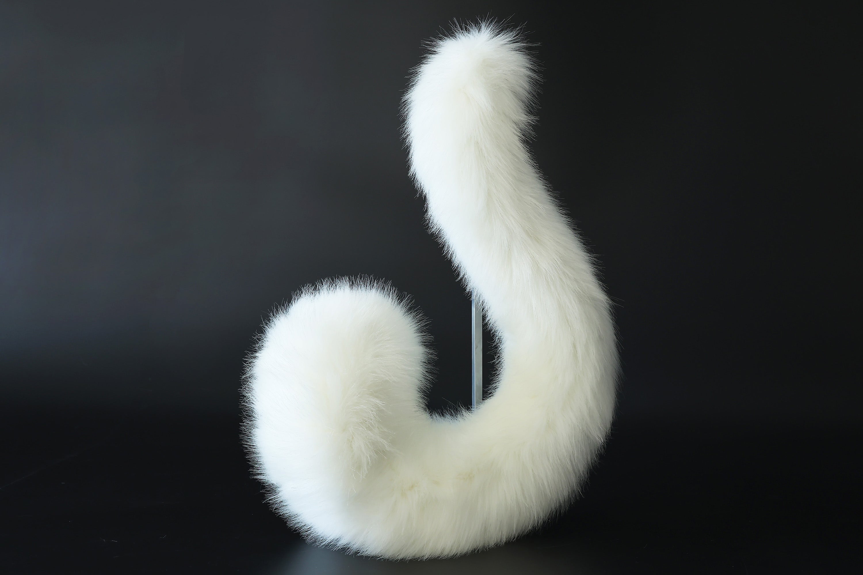 Realistic white faux fur cat ears and tail butt plug kitten ears and tail kittenplay anime cosplay petplay ear and tail kitten kemonomimi cat therian