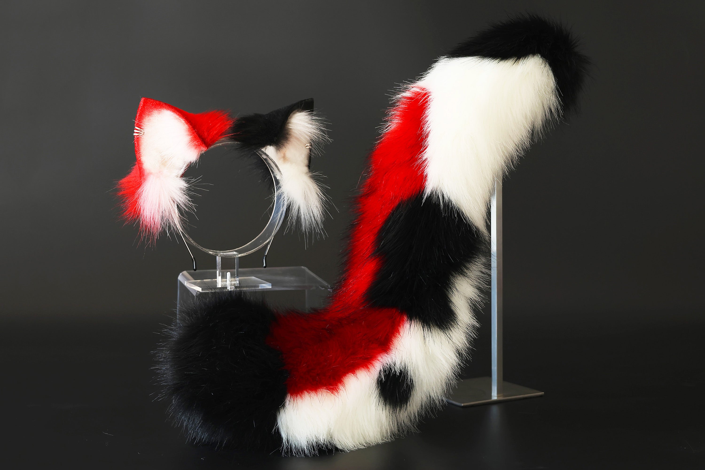 Faux fur cat tail and ear kitten ear and tail butt plug anime cosplay therian fox ear and tail wolf ear and tail cat girl kemonomimi halloween gifts