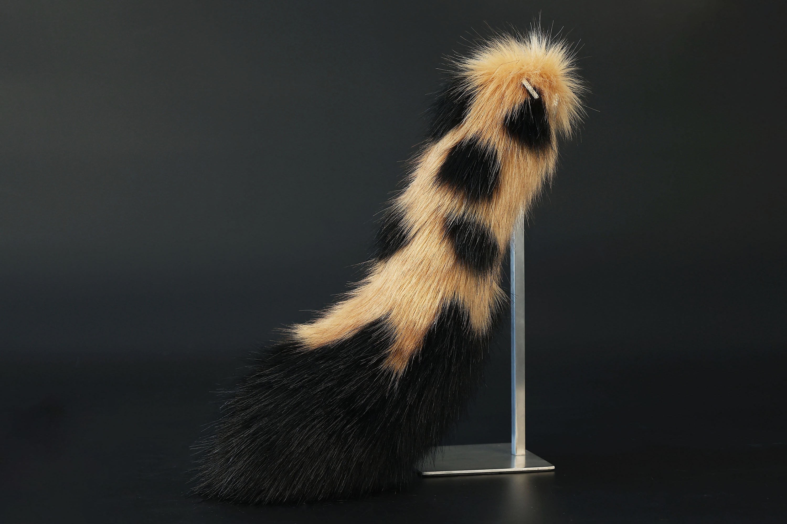 Faux fur spotted hyena ears and tail butt plug costume animal cosplay hyena kemonomimi brown hyena dog tail and ears therian african wild dog furry