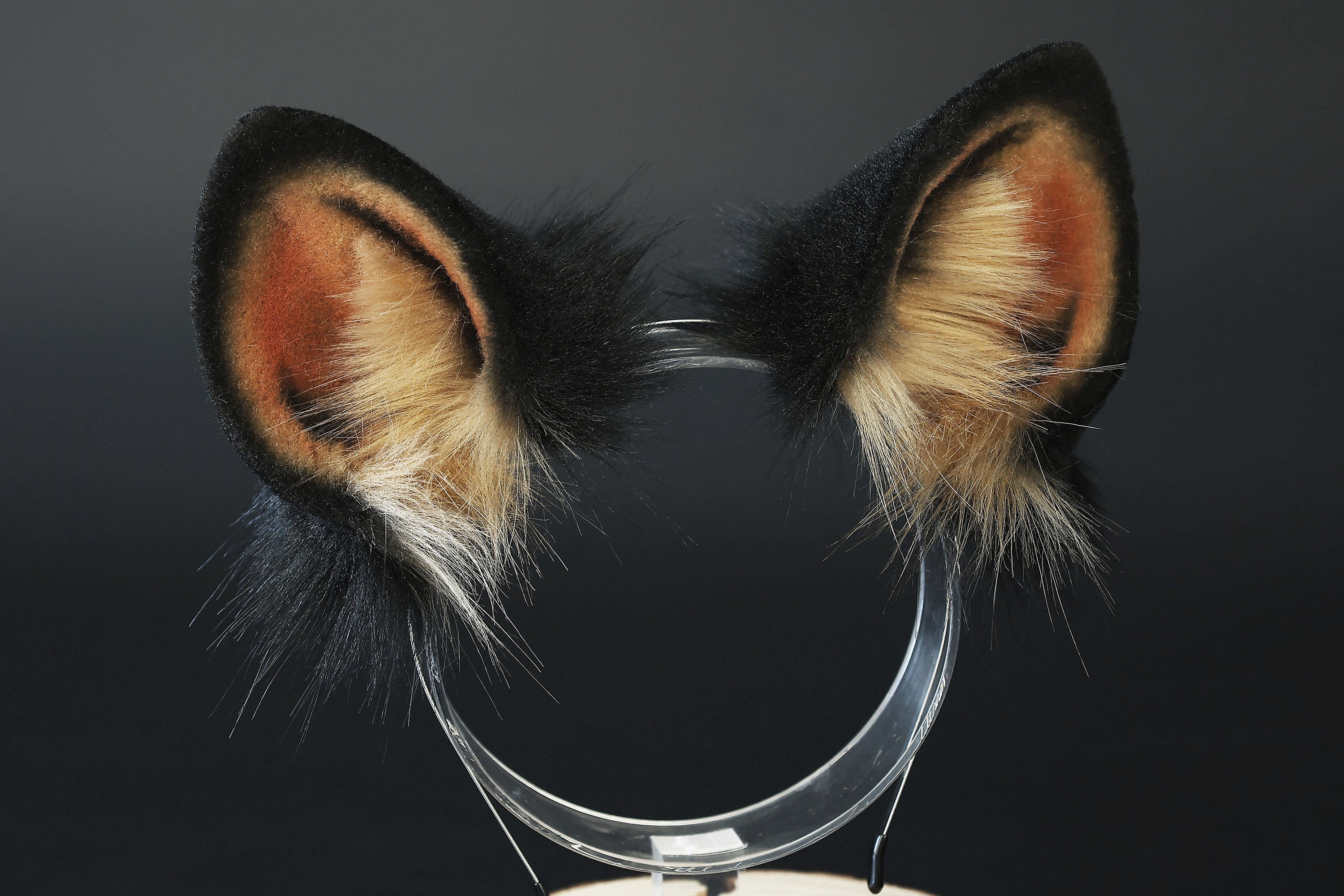 Faux fur spotted hyena ears and tail butt plug costume animal cosplay hyena kemonomimi brown hyena dog tail and ears therian african wild dog furry