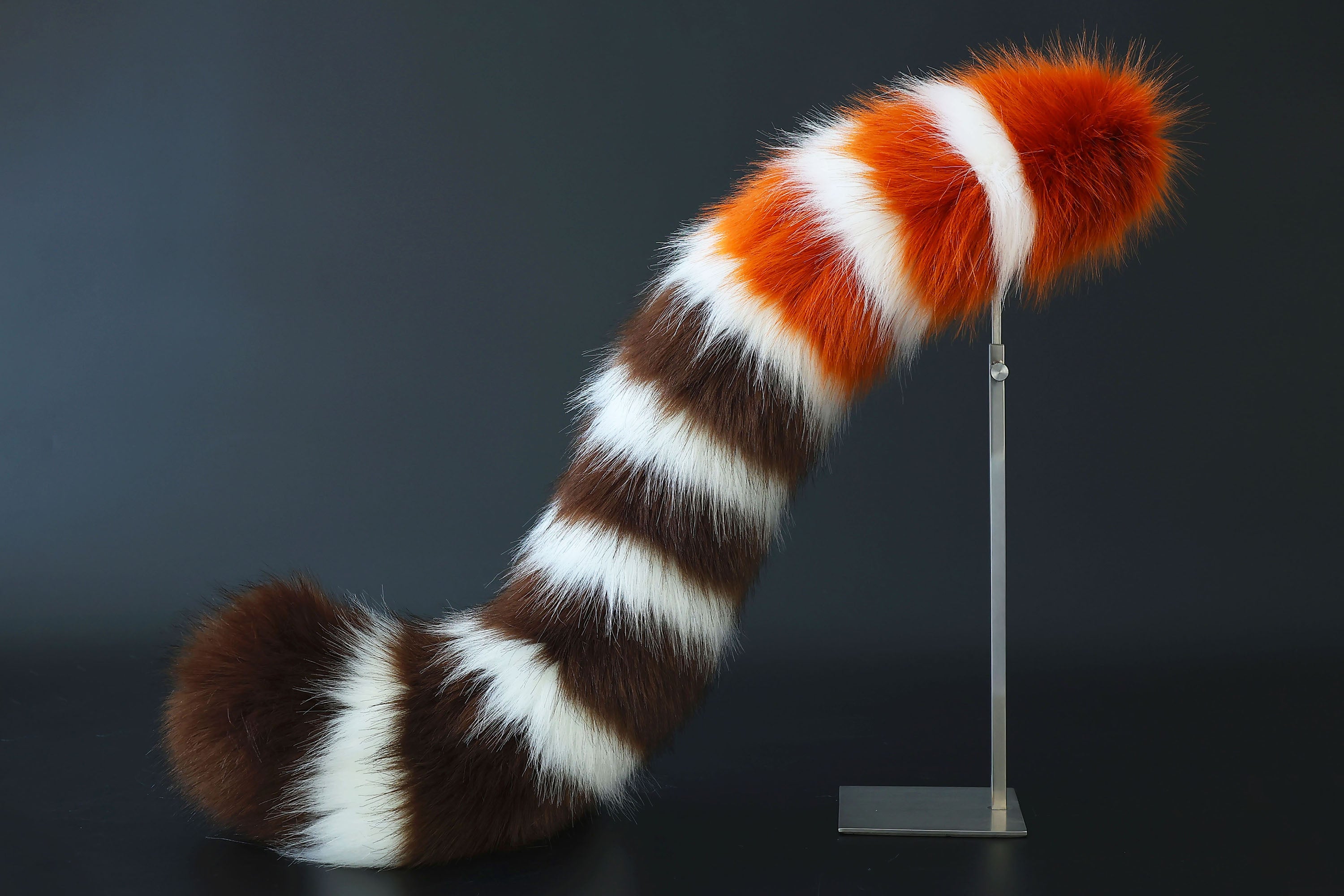 Realistic faux fur red panda ear and tail kemonomimi lesser panda ear and tail butt plug firefoxtherian anime cosplay raccoon ear and tail furry gift