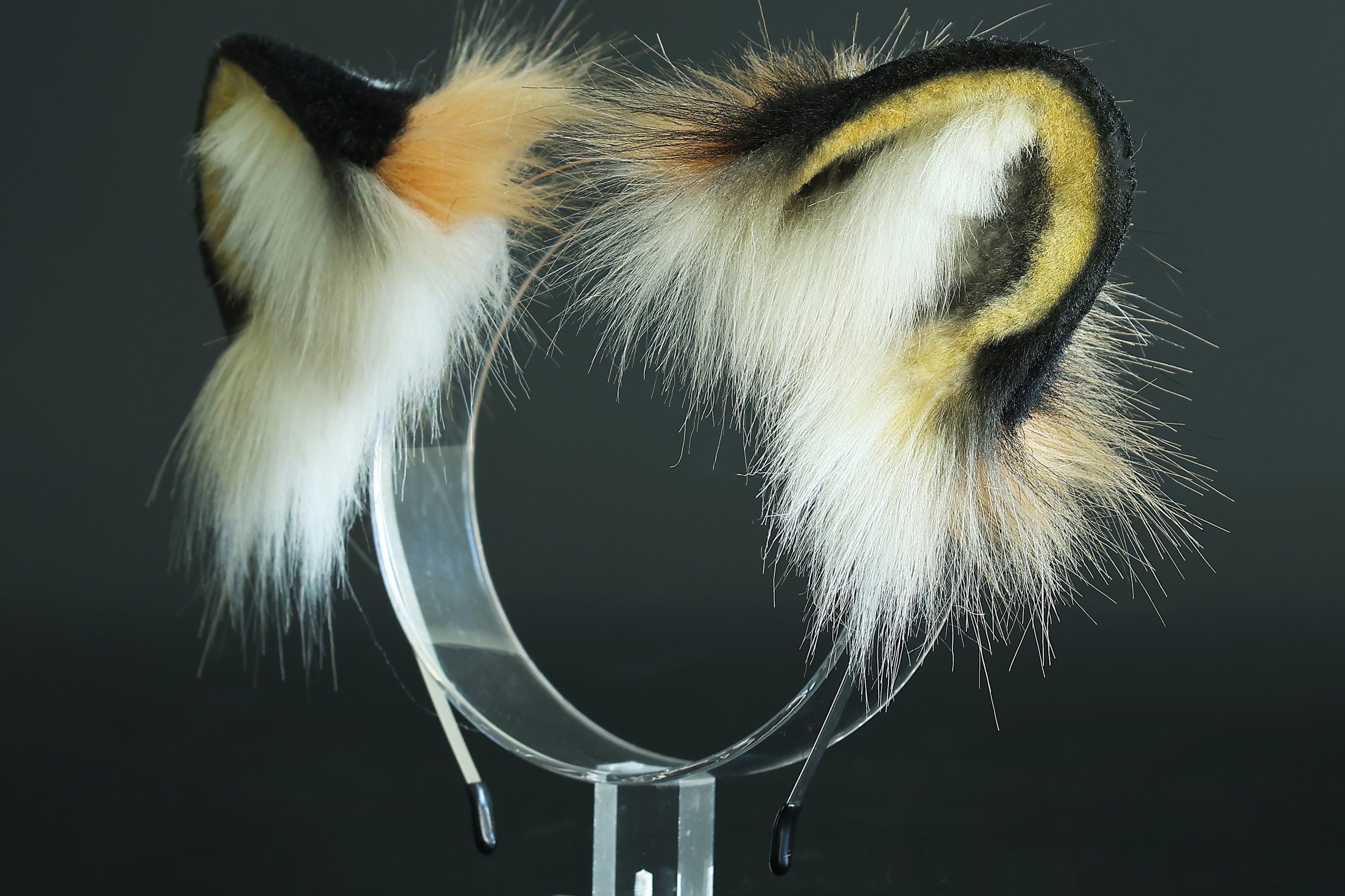 Realistic faux fur tiger ear and tail set tiger cosplay ear and tail set tiger petplay set animal cosplay tail and ear petplay tail and ear