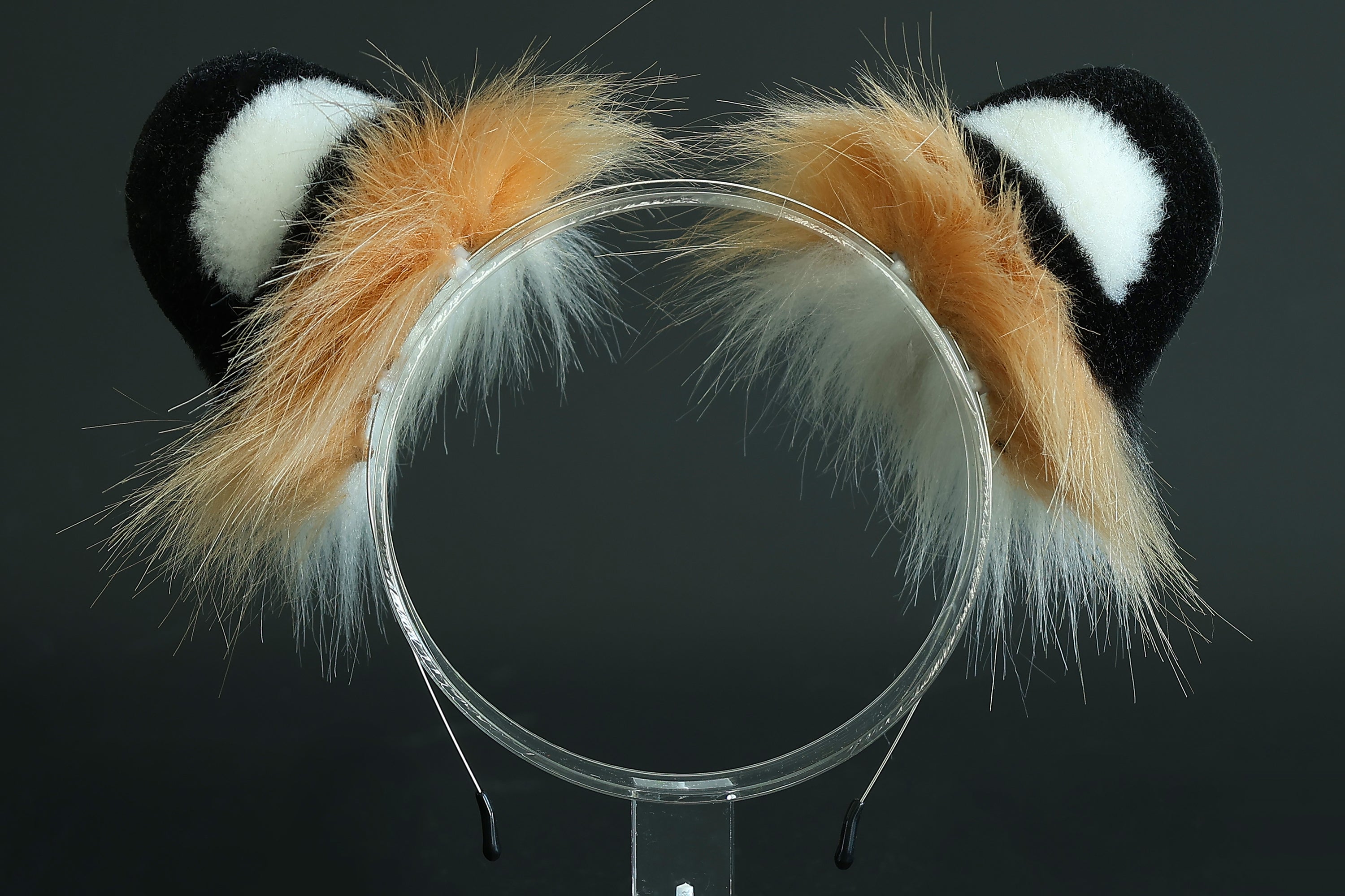 Realistic faux fur tiger ear and tail set tiger cosplay ear and tail set tiger petplay set animal cosplay tail and ear petplay tail and ear