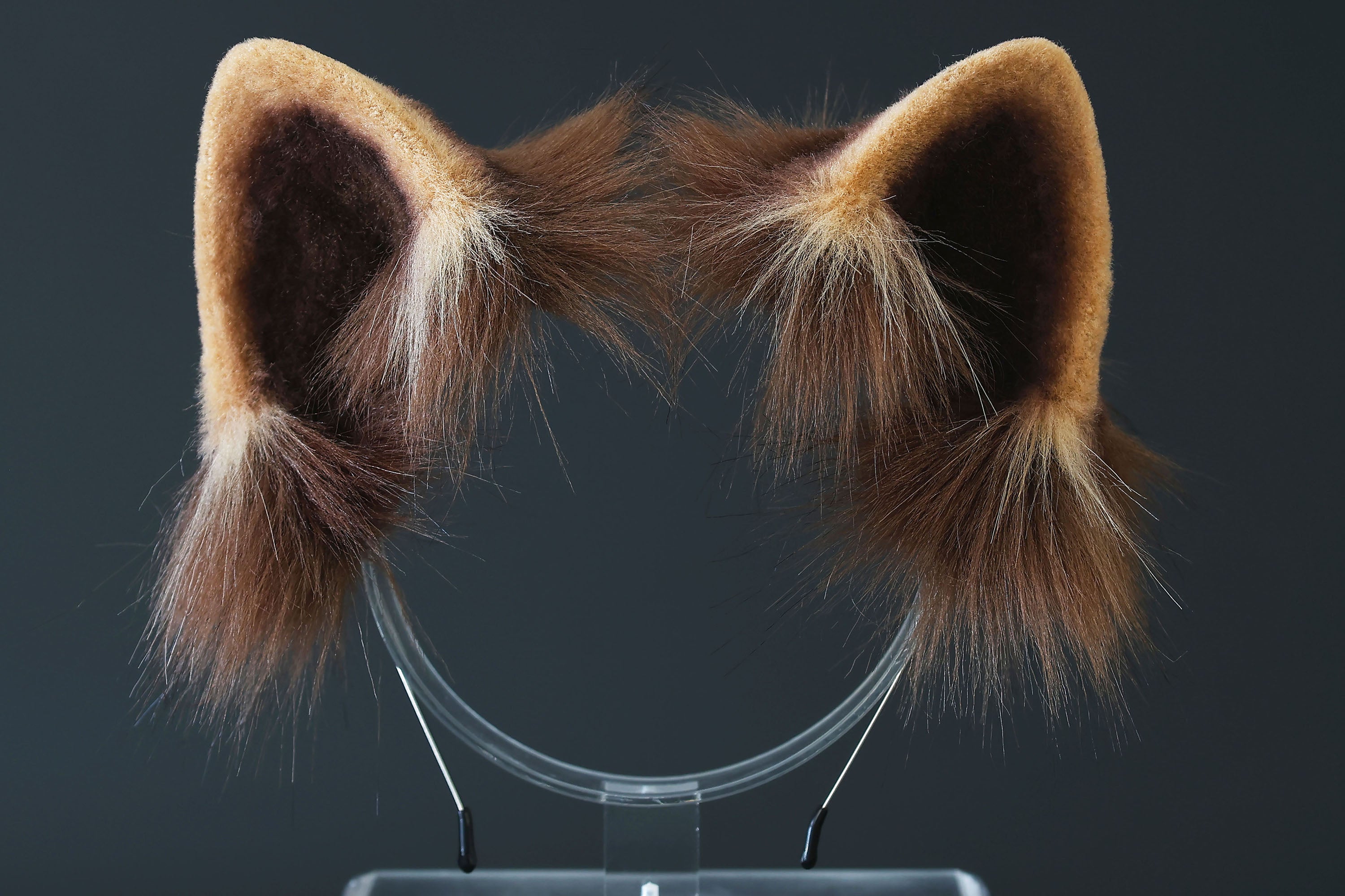 Realistic faux fur red panda ear and tail kemonomimi lesser panda ear and tail butt plug firefoxtherian anime cosplay raccoon ear and tail furry gift