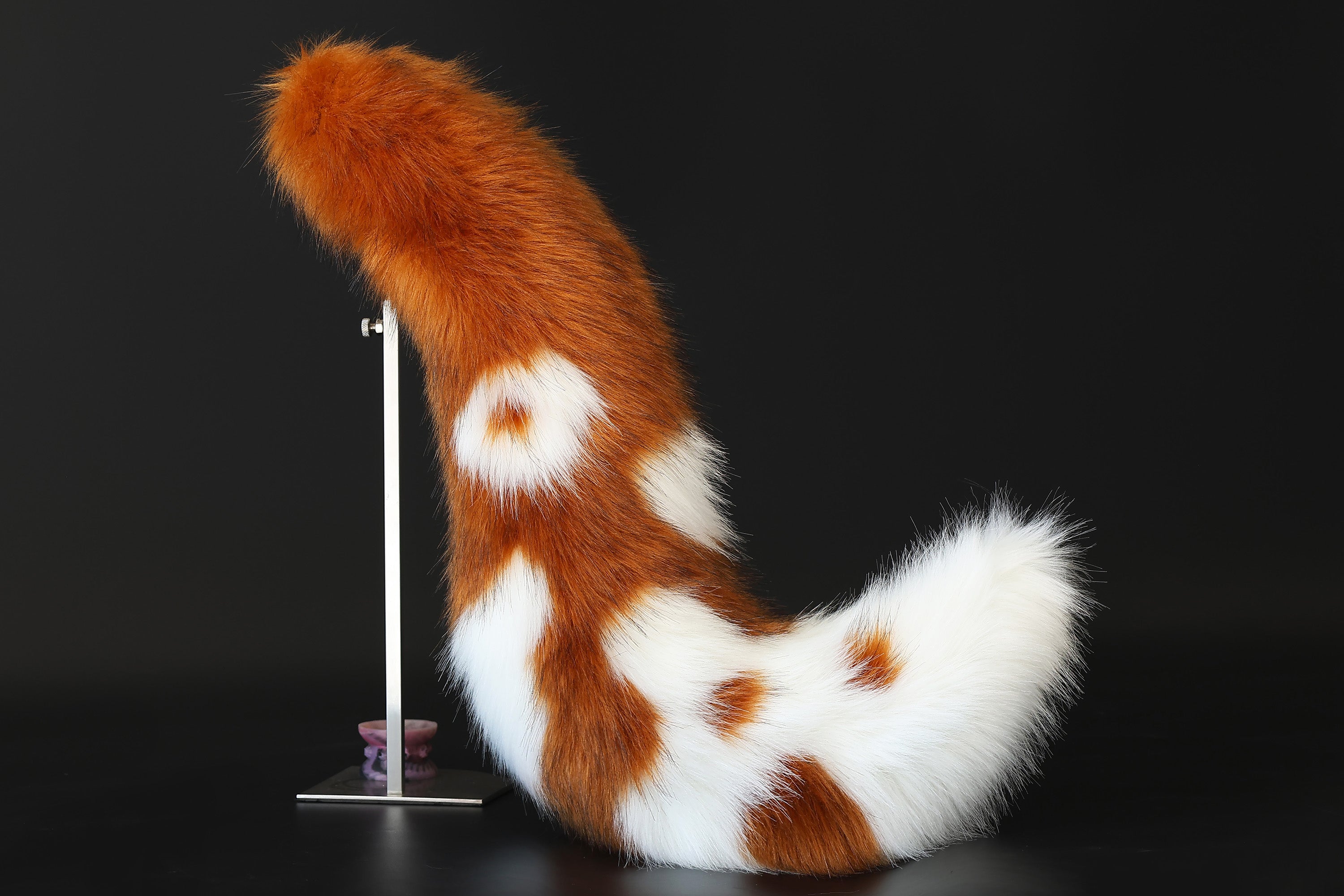 Faux fur fox ear and tail curved wolf tail and ear cat tail and ear kitten ear and tail set anime cosplay role play ear and tail petplay ear