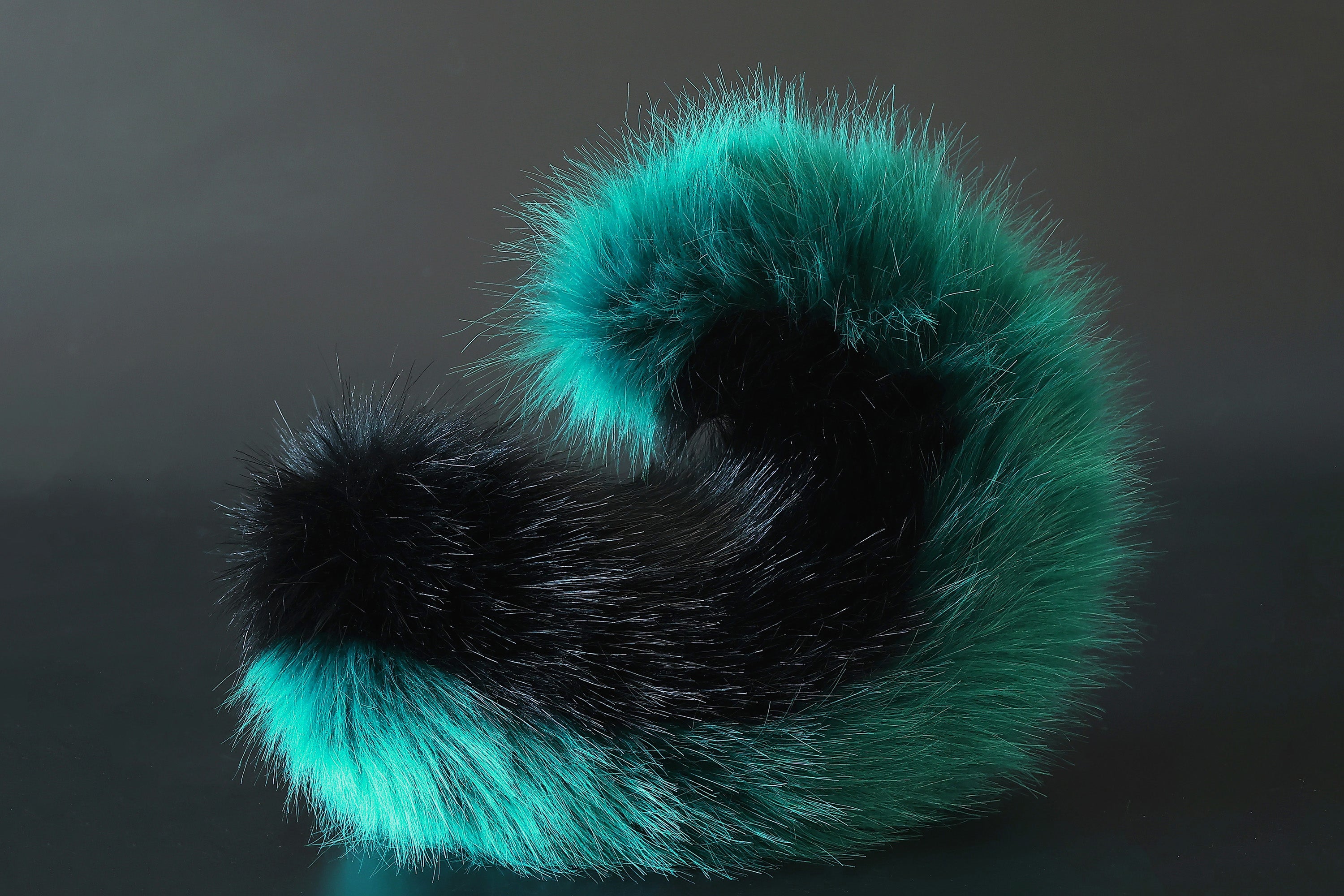 Black green puppy ear and tail plug set kemonomimi Shepherd dog ear and tail plug set Shiba Inu dog ear and tail butt plug set cosplay petplay puppy play dog therian