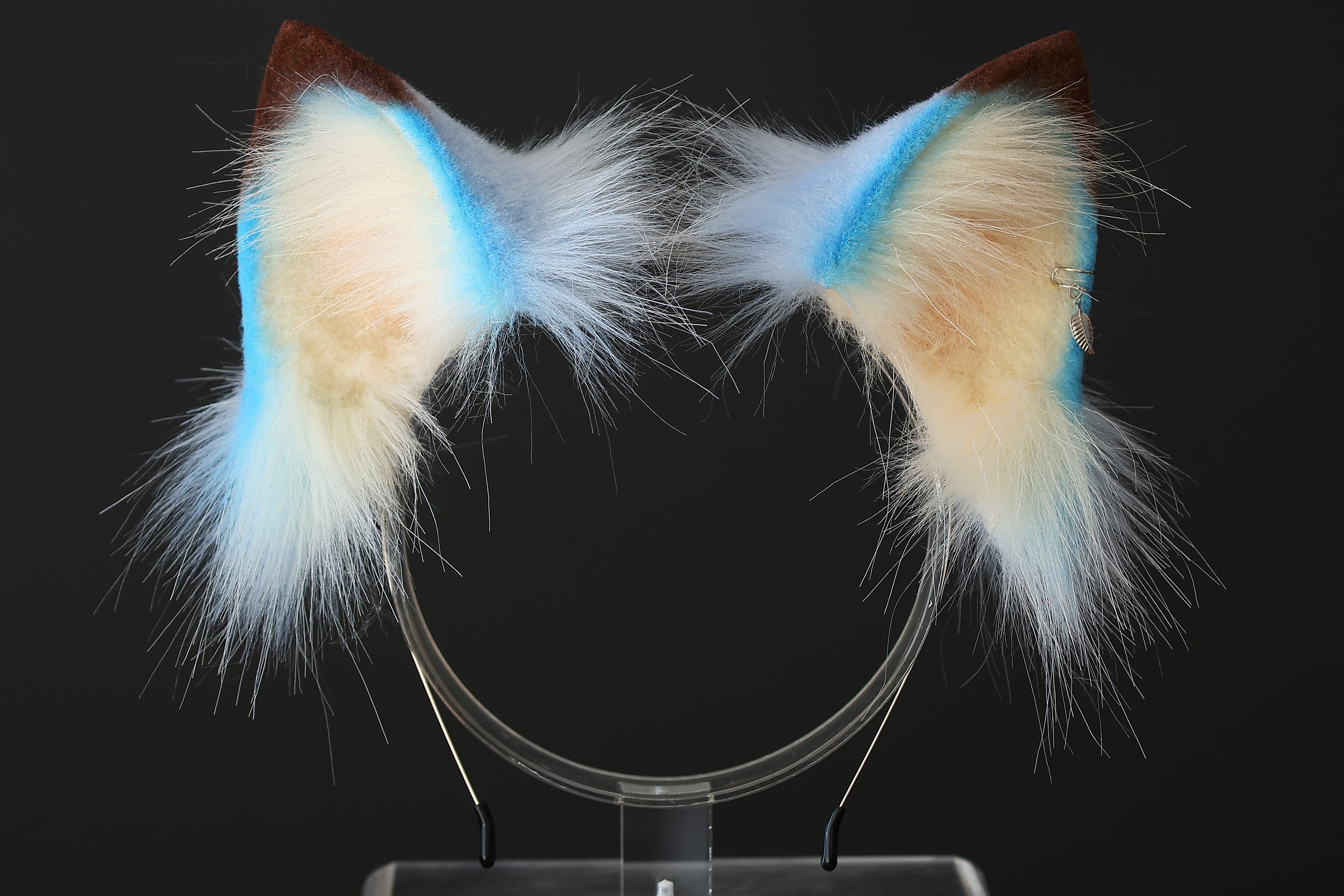 Blue faux fur cat ears and tail kitten ears and tail kittenplay anime cosplay fox ears and tail butt plug wolf ear and tail kemonomimi halloween gifts
