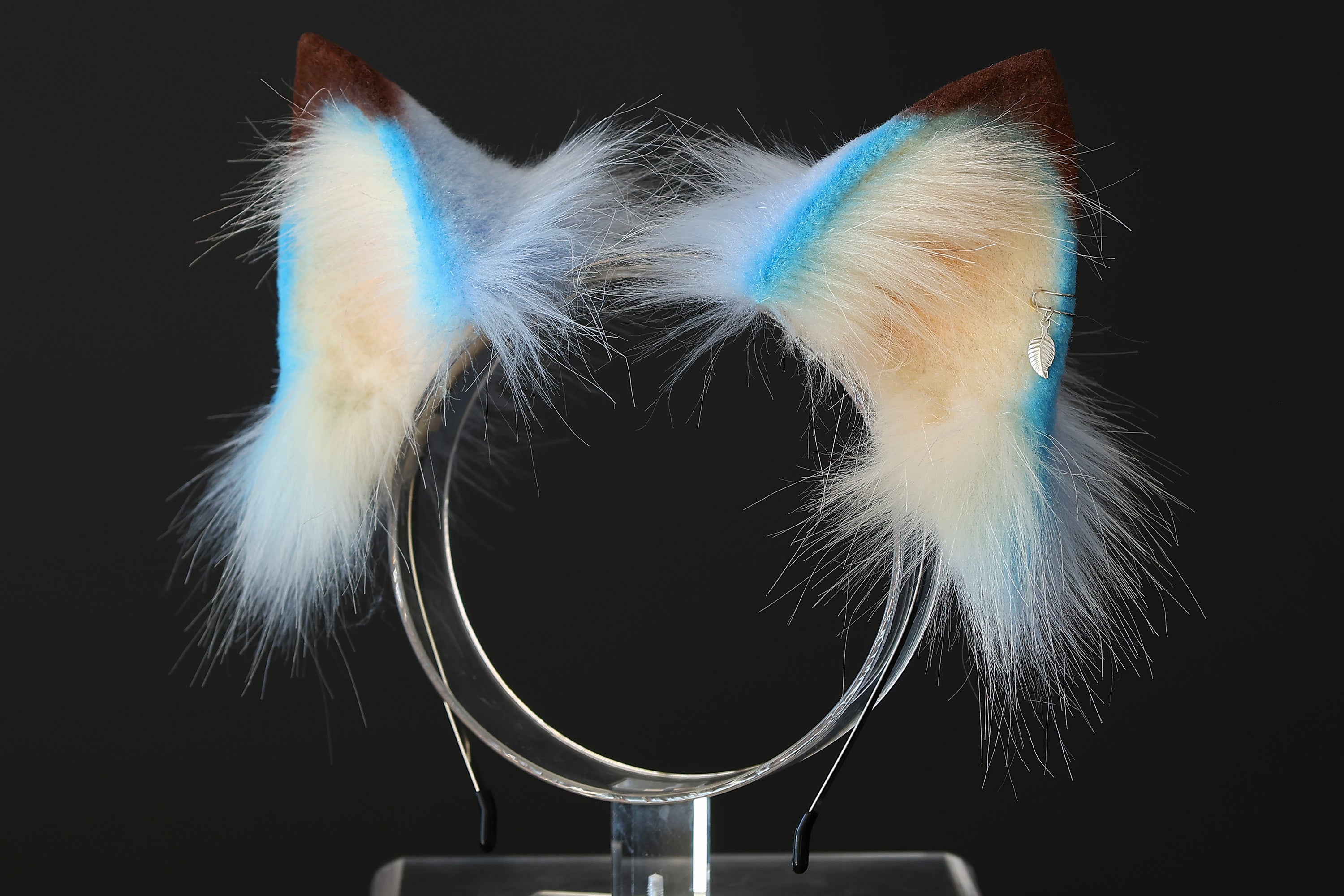 Blue faux fur cat ears and tail kitten ears and tail kittenplay anime cosplay fox ears and tail butt plug wolf ear and tail kemonomimi halloween gifts