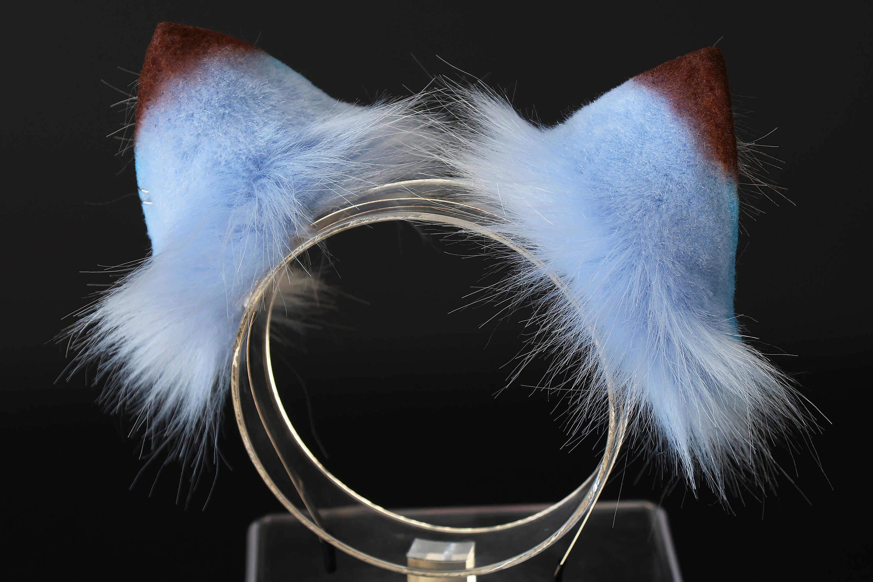 Blue faux fur cat ears and tail kitten ears and tail kittenplay anime cosplay fox ears and tail butt plug wolf ear and tail kemonomimi halloween gifts