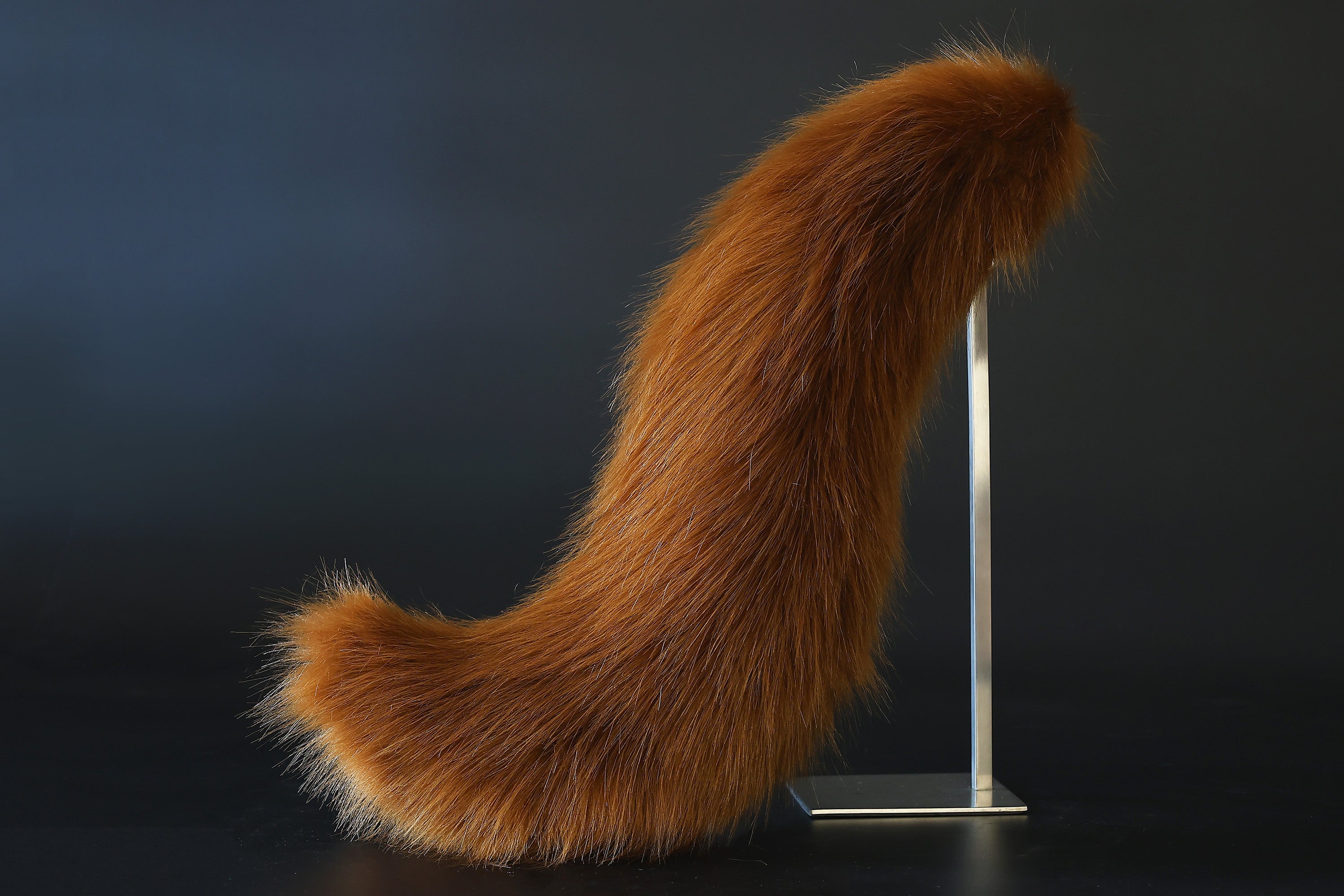 Brown faux fur fox tail plug and ear set splicing wolf ear and tail anime cosplay therian cat ear and tail kemonomimi girl fox boy furry