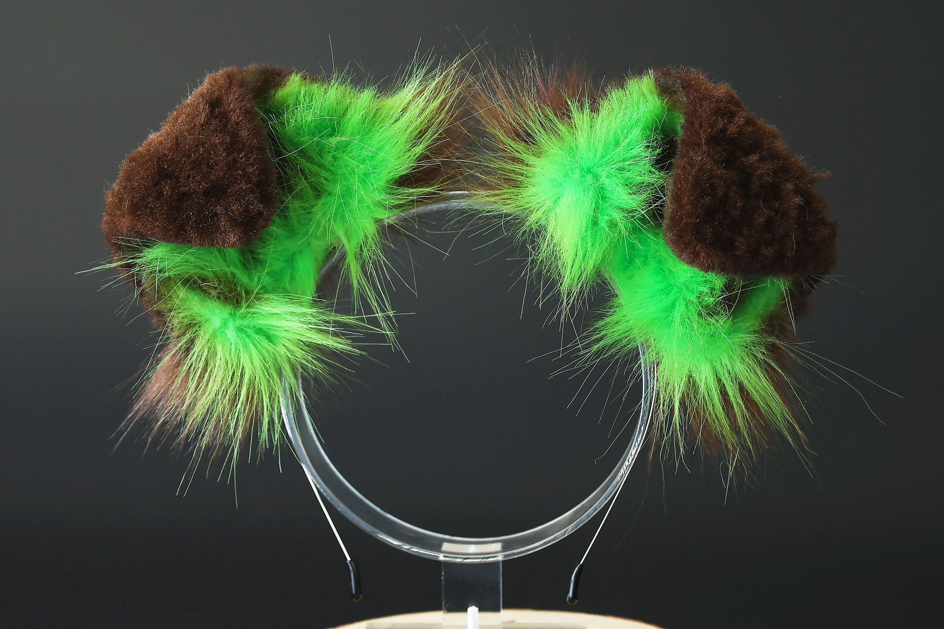 Brown green puppy ear and tail plug set kemonomimi Shepherd dog ear and tail plug set Shiba Inu dog ear and tail butt plug set cosplay petplay puppy play dog therian