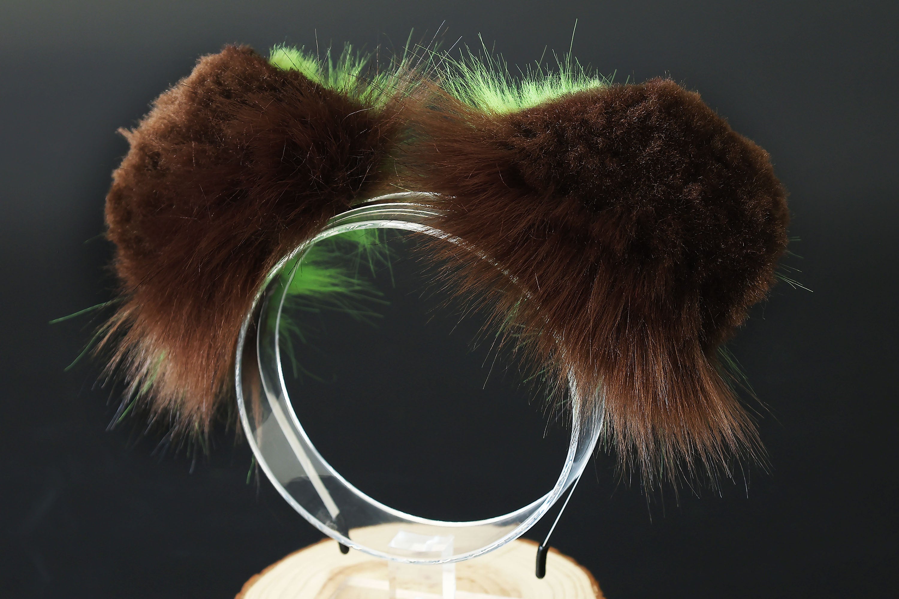 Brown green puppy ear and tail plug set kemonomimi Shepherd dog ear and tail plug set Shiba Inu dog ear and tail butt plug set cosplay petplay puppy play dog therian